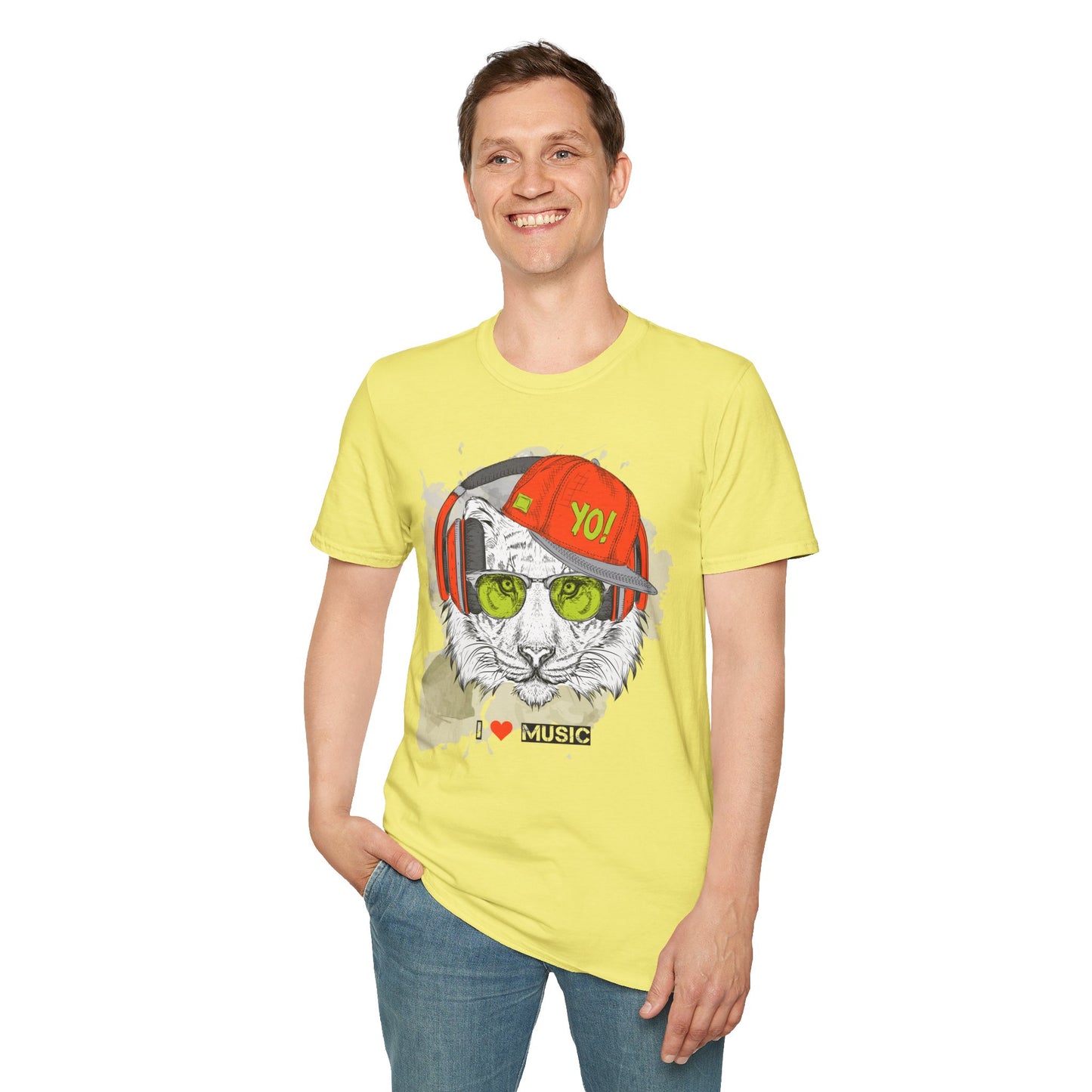 I love Music Animals Shirts, Shirt with Animals, Animals with Headphones Shirt