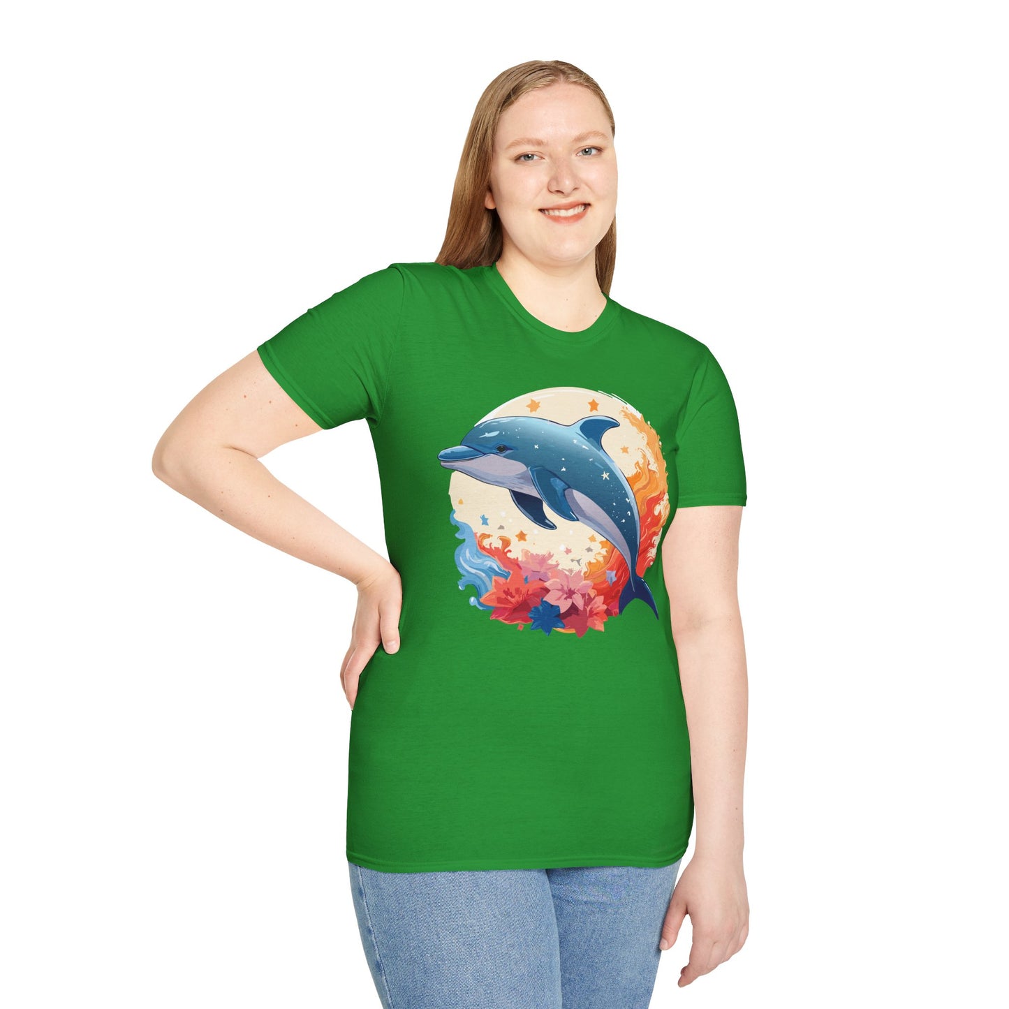 Dolphin Shirts, Shirt with Dolphin, Fish Tee Shirt, Animal Shirt