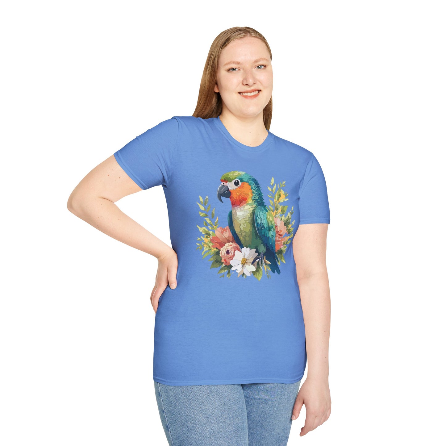 Bird T-Shirt, Floral Bird T Shirt, Shirt with Bird, Shirt with Animal