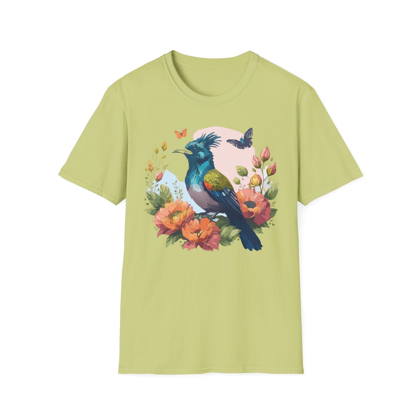 Bird T-Shirt, Floral Bird T Shirt, Shirt with Bird, Shirt with Animal
