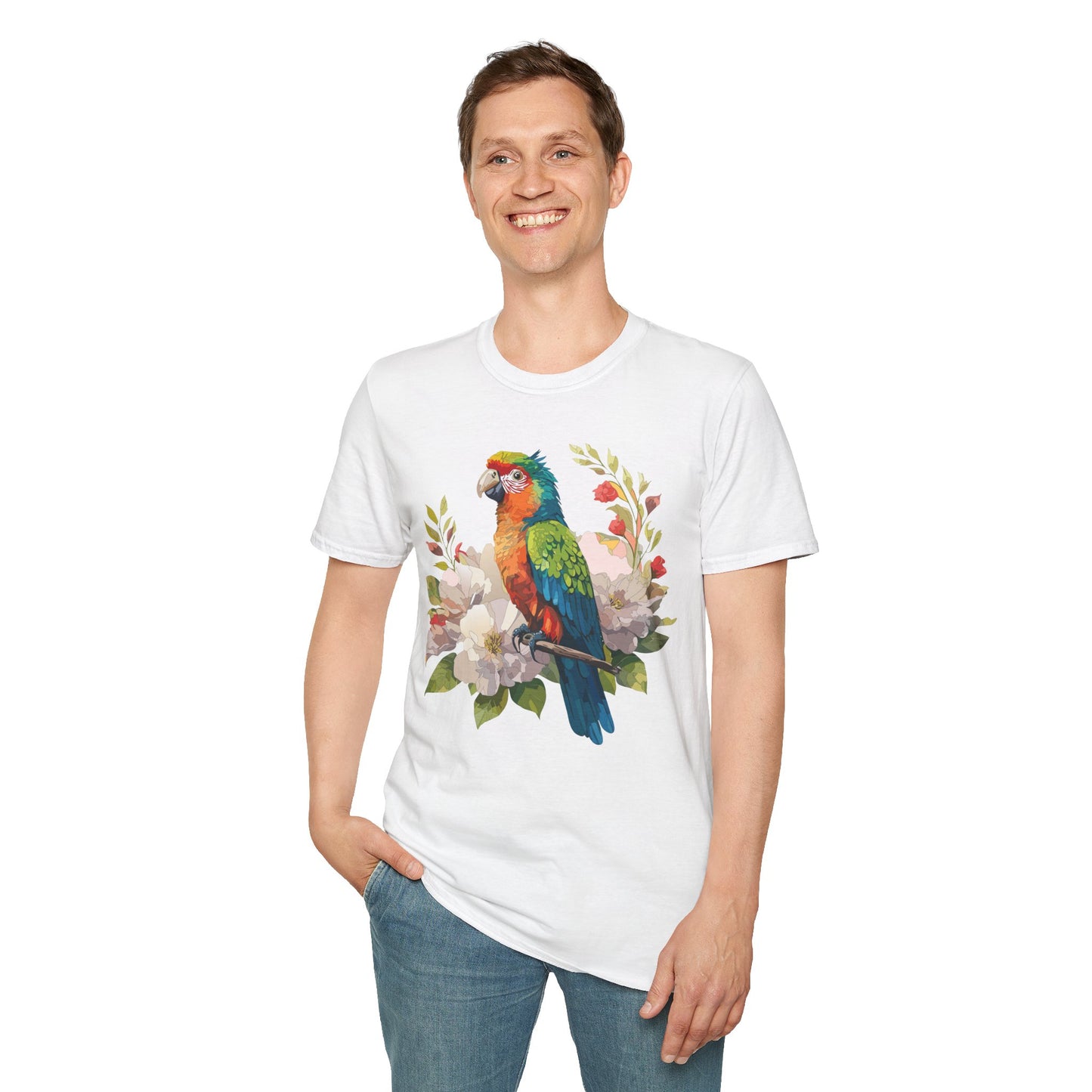 Bird T-Shirt, Floral Bird T Shirt, Shirt with Bird, Shirt with Animal