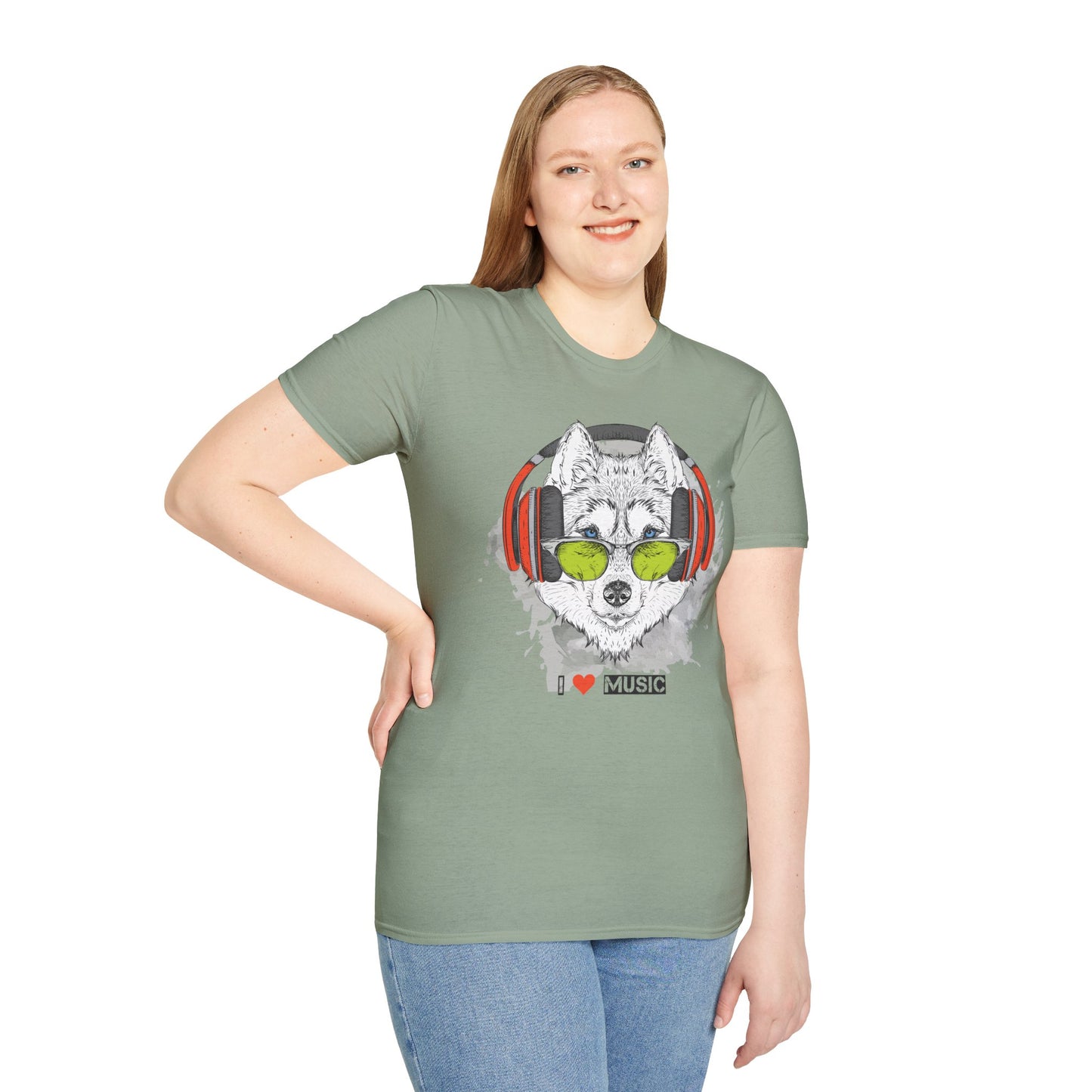 I love Music Animals Shirts, Shirt with Animals, Animals with Headphones Shirt