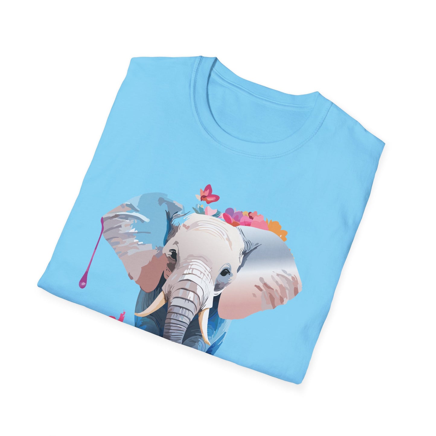 Elephant Shirt, T Shirt with Elephant, Elephant on T Shirt, T Shirt with Animation, Animals Tee Shirt