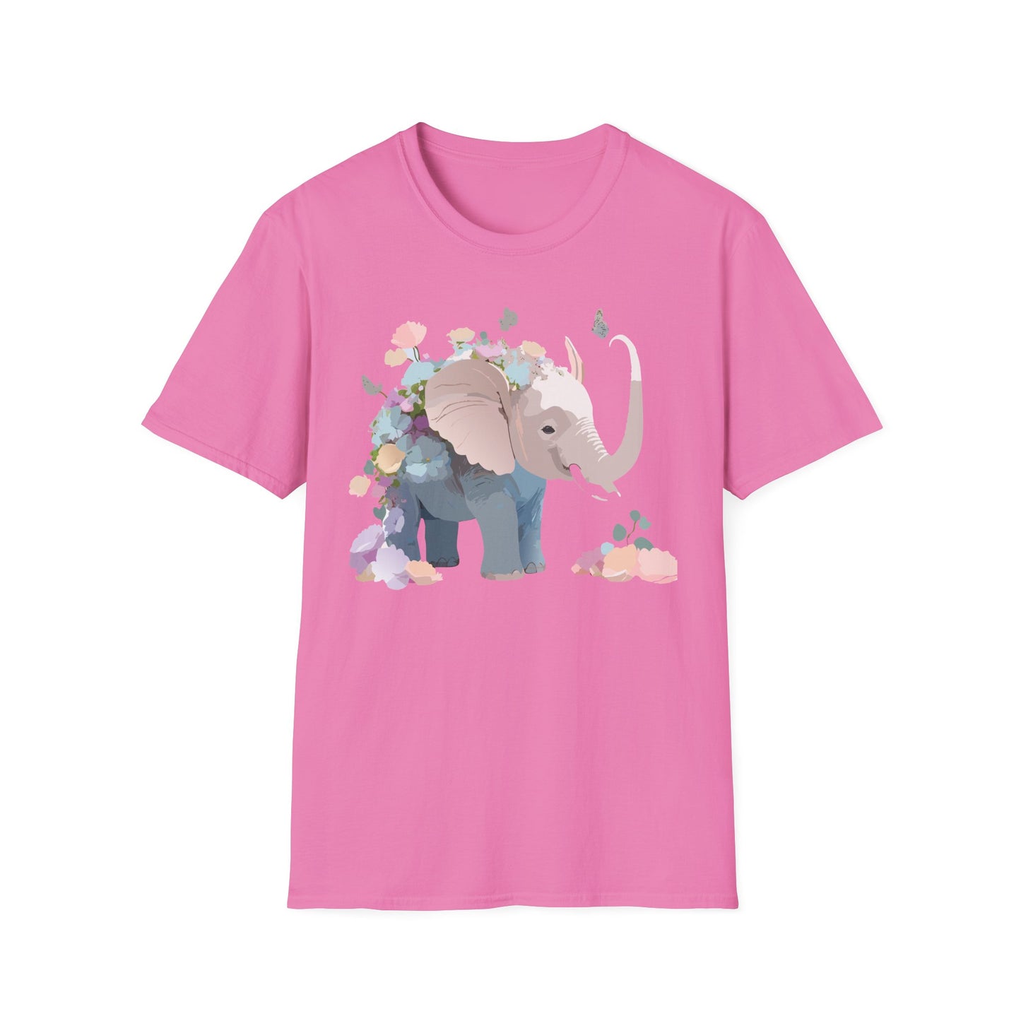 Elephant Shirt, T Shirt with Elephant, Elephant on T Shirt, T Shirt with Animation, Animals Tee Shirt