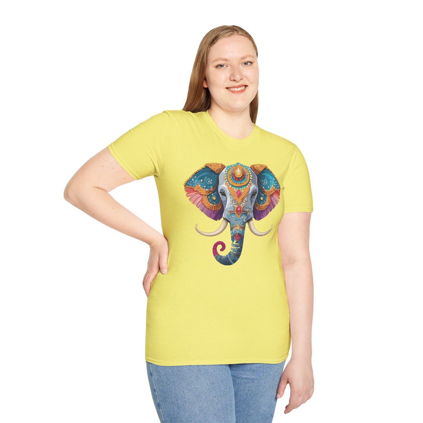 Elephant Shirt, T Shirt with Elephant, Elephant on T Shirt, T Shirt with Animation, Animals Tee Shirt