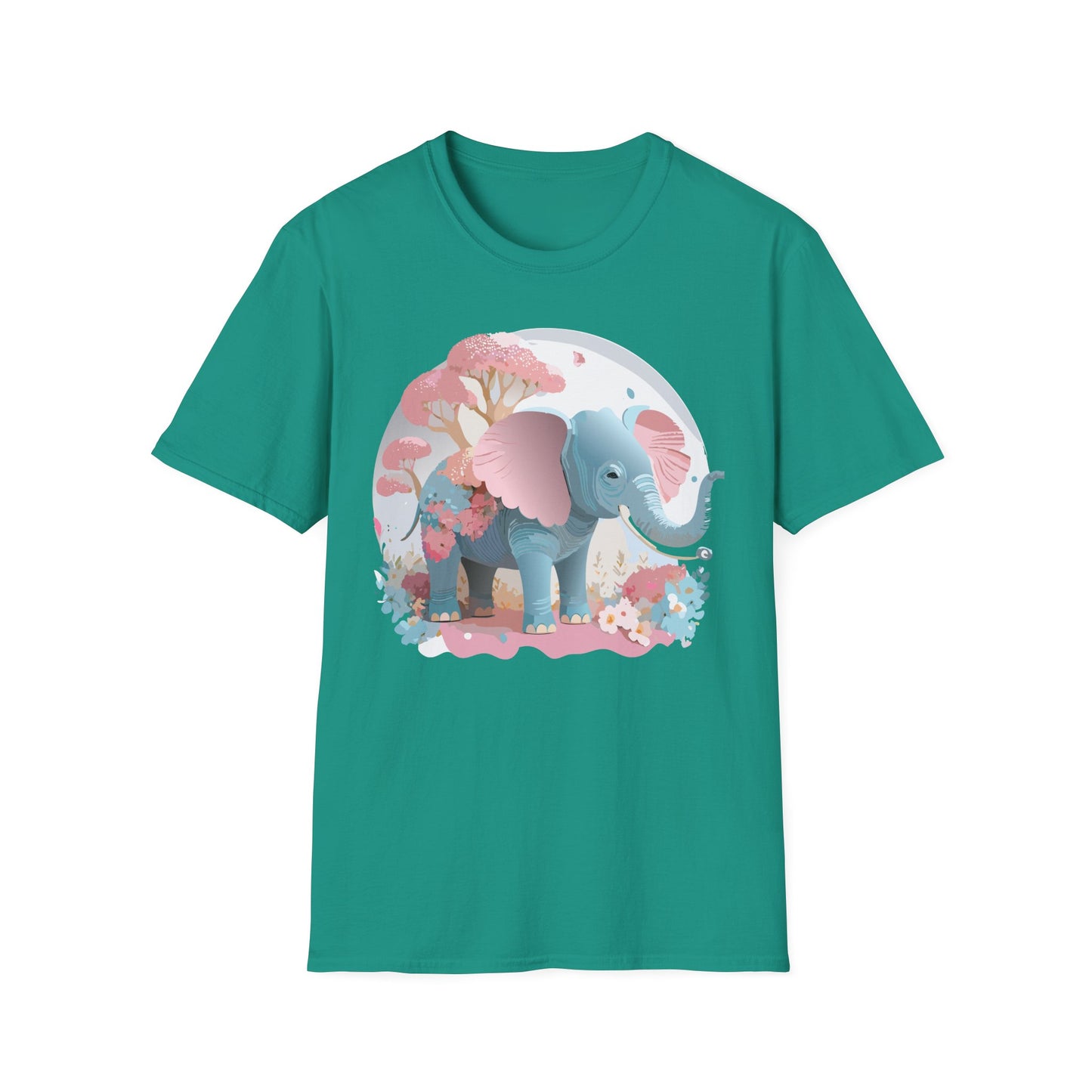 Elephant Shirt, T Shirt with Elephant, Elephant on T Shirt, T Shirt with Animation, Animals Tee Shirt