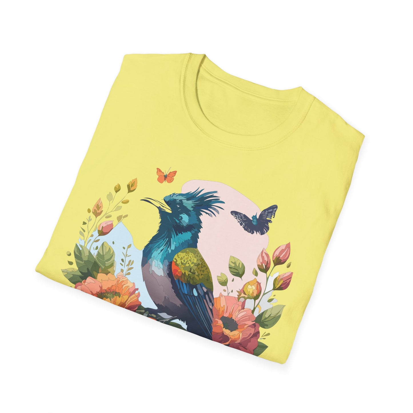 Bird T-Shirt, Floral Bird T Shirt, Shirt with Bird, Shirt with Animal