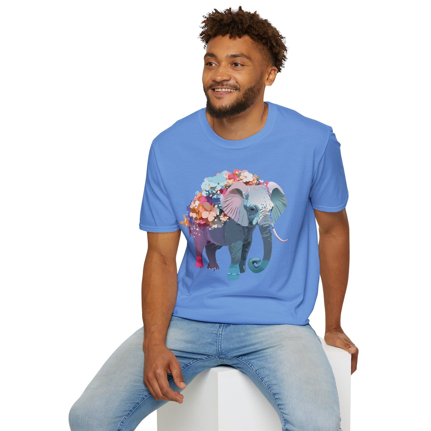 Elephant Shirt, T Shirt with Elephant, Elephant on T Shirt, T Shirt with Animation, Animals Tee Shirt