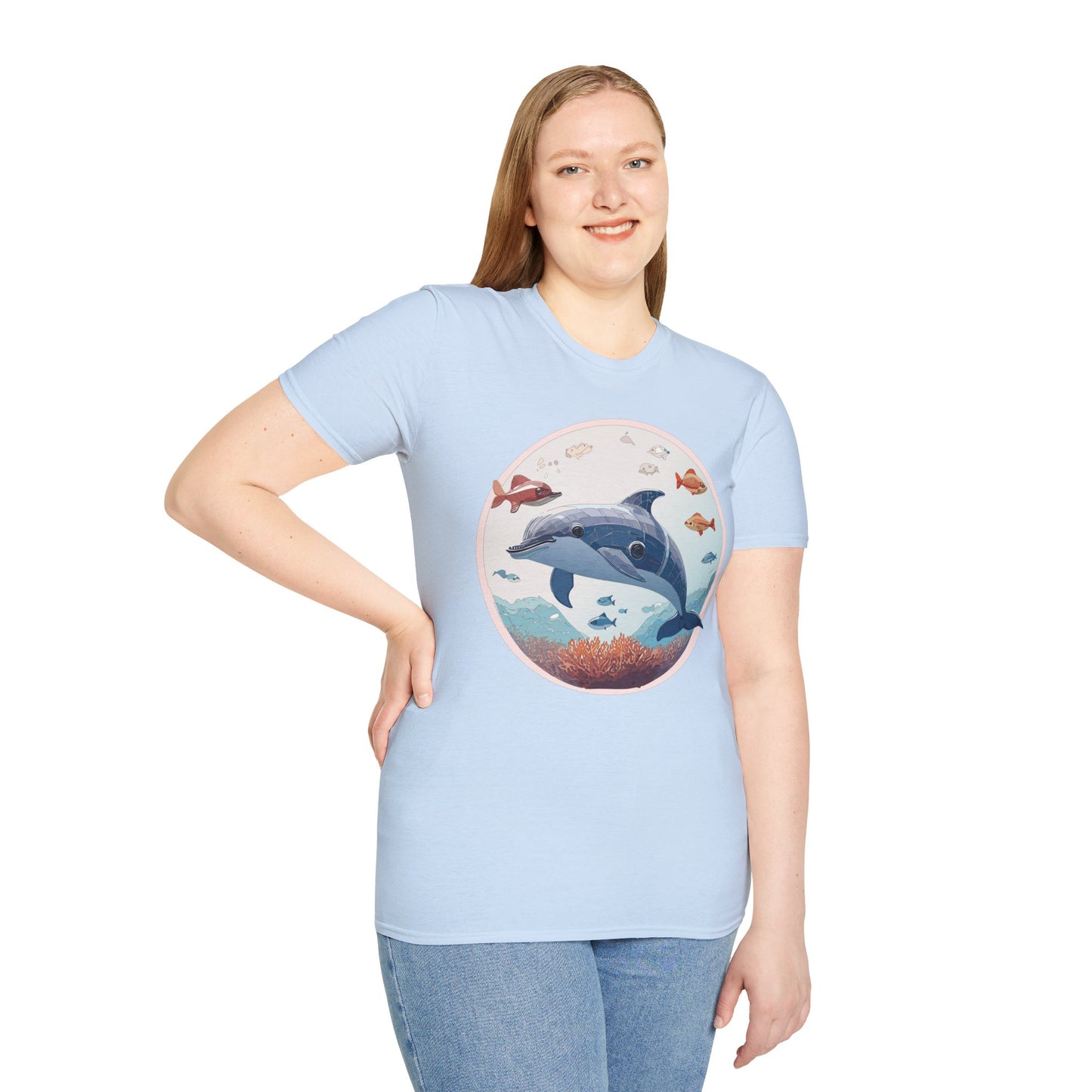 Dolphin Shirts, Shirt with Dolphin, Fish Tee Shirt, Animal Shirt
