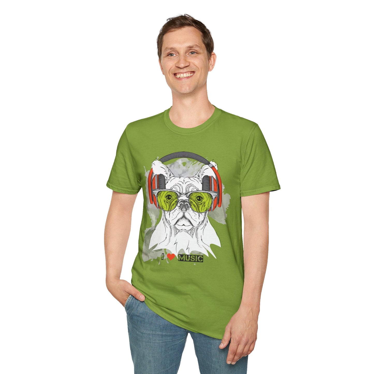 I love Music Animals Shirts, Shirt with Animals, Animals with Headphones Shirt