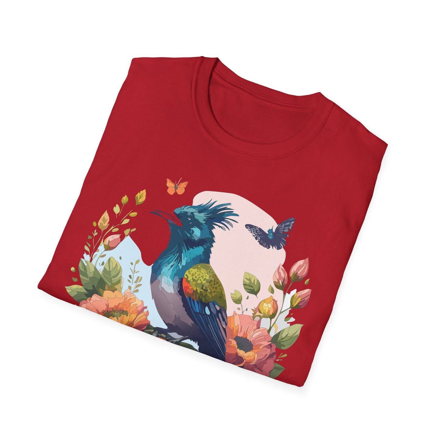 Bird T-Shirt, Floral Bird T Shirt, Shirt with Bird, Shirt with Animal