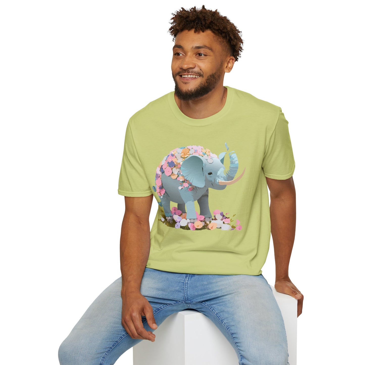 Elephant Shirt, T Shirt with Elephant, Elephant on T Shirt, T Shirt with Animation, Animals Tee Shirt