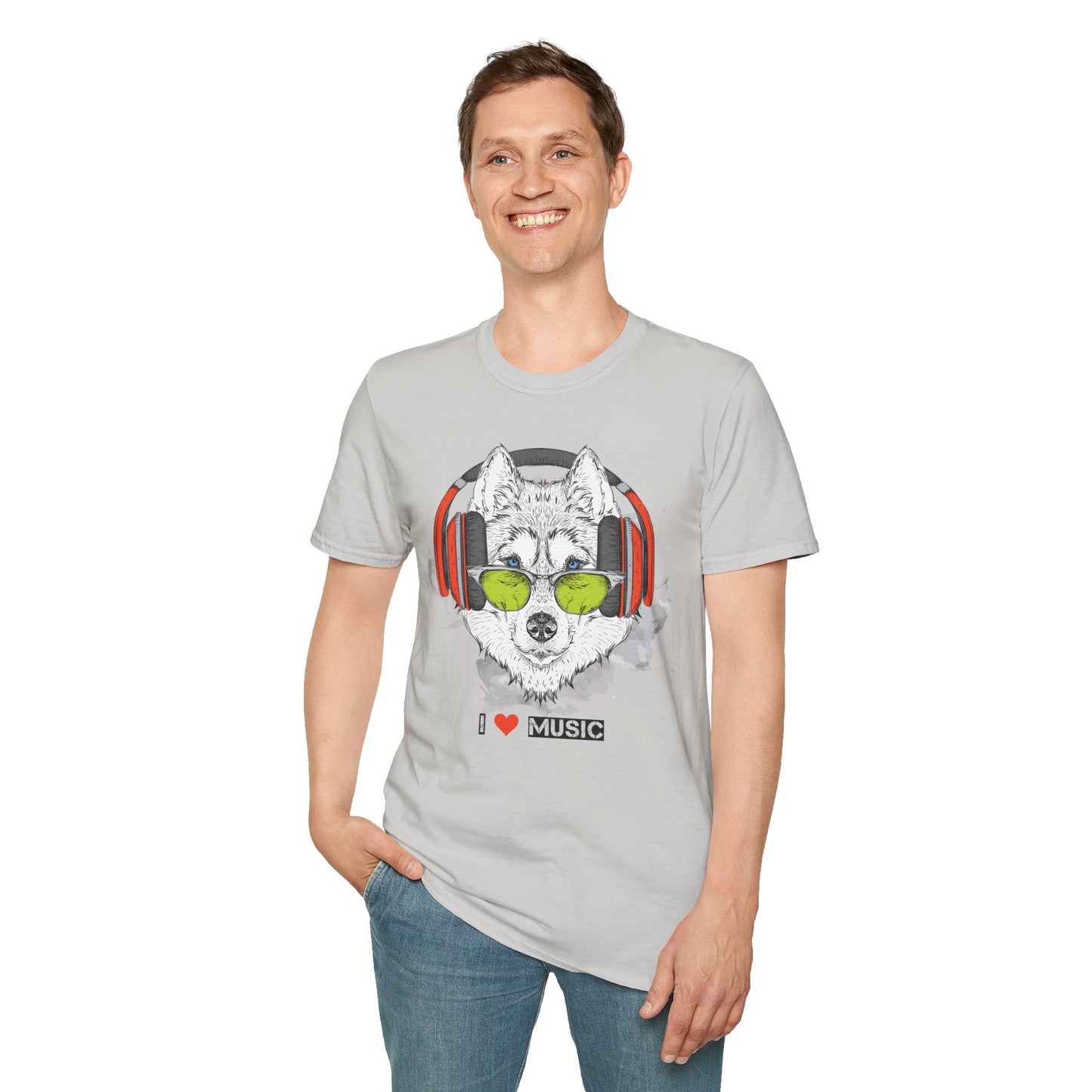 I love Music Animals Shirts, Shirt with Animals, Animals with Headphones Shirt