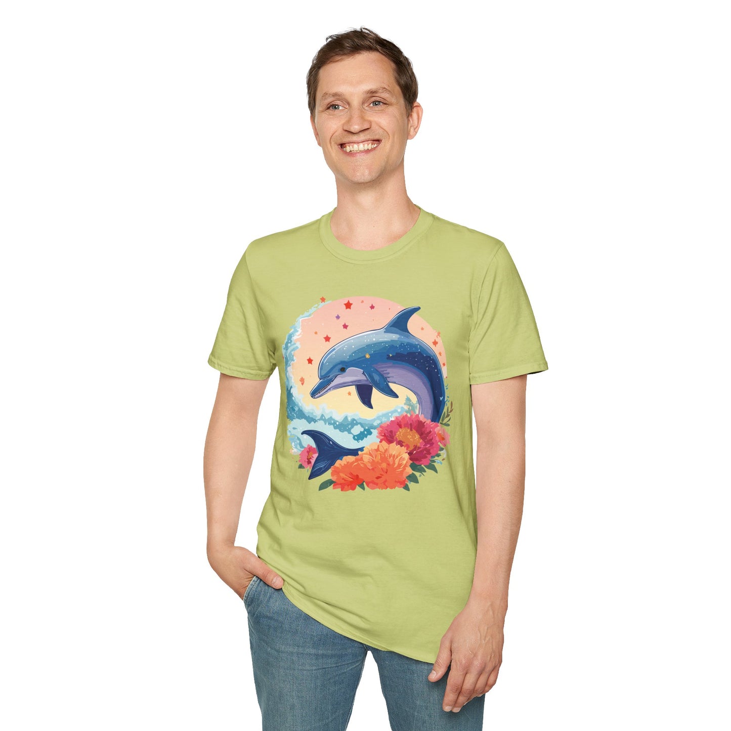 Dolphin Shirts, Shirt with Dolphin, Fish Tee Shirt, Animal Shirt