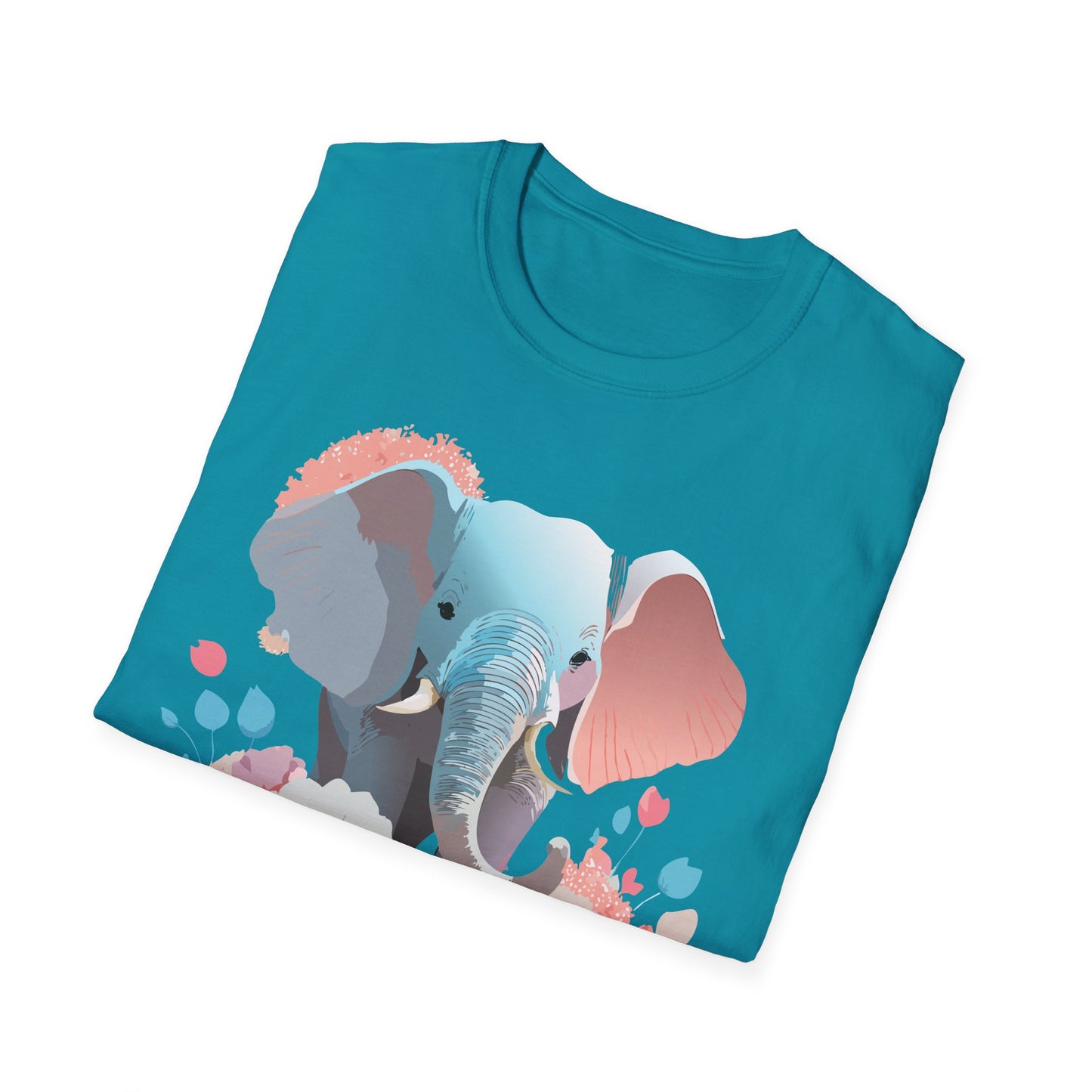 Elephant Shirt, T Shirt with Elephant, Elephant on T Shirt, T Shirt with Animation, Animals Tee Shirt
