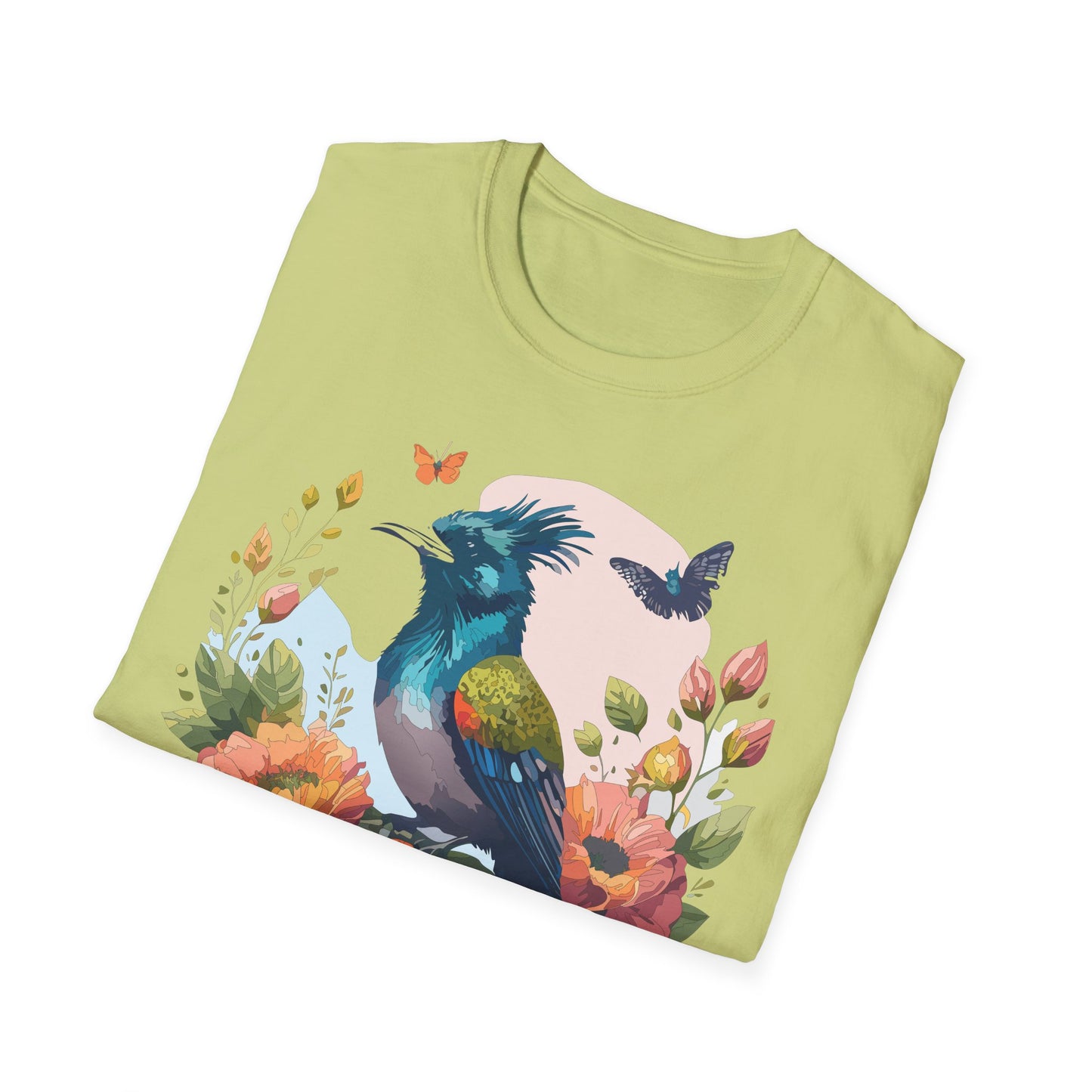 Bird T-Shirt, Floral Bird T Shirt, Shirt with Bird, Shirt with Animal