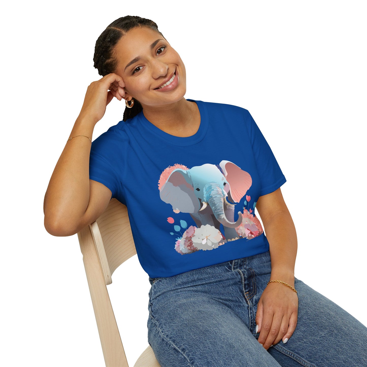 Elephant Shirt, T Shirt with Elephant, Elephant on T Shirt, T Shirt with Animation, Animals Tee Shirt