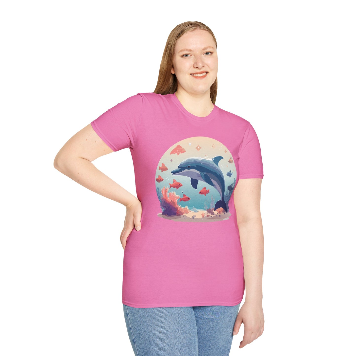 Dolphin Shirts, Shirt with Dolphin, Fish Tee Shirt, Animal Shirt