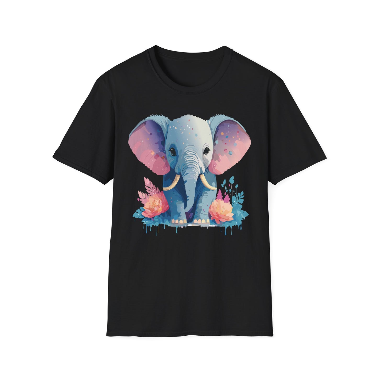 Elephant Shirt, T Shirt with Elephant, Elephant on T Shirt, T Shirt with Animation, Animals Tee Shirt