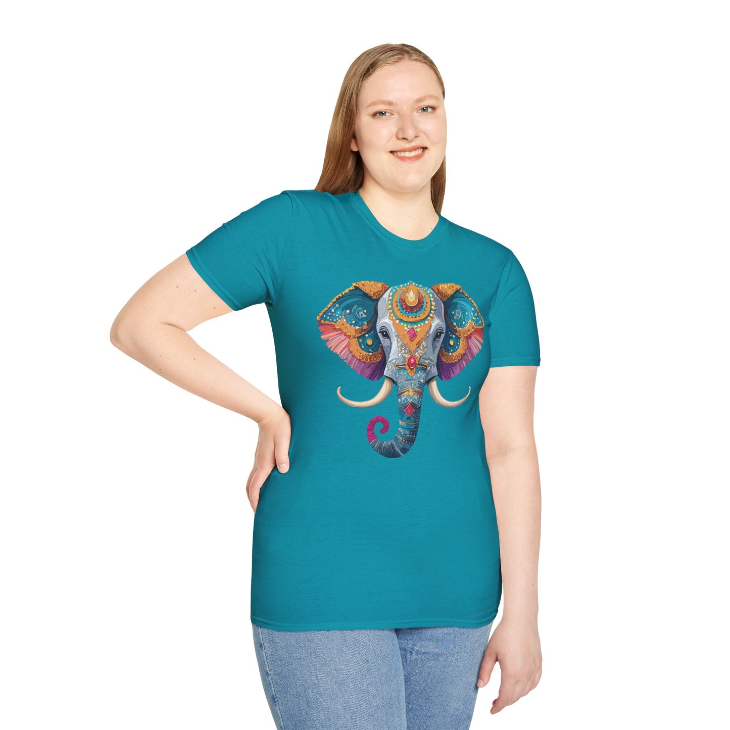 Elephant Shirt, T Shirt with Elephant, Elephant on T Shirt, T Shirt with Animation, Animals Tee Shirt