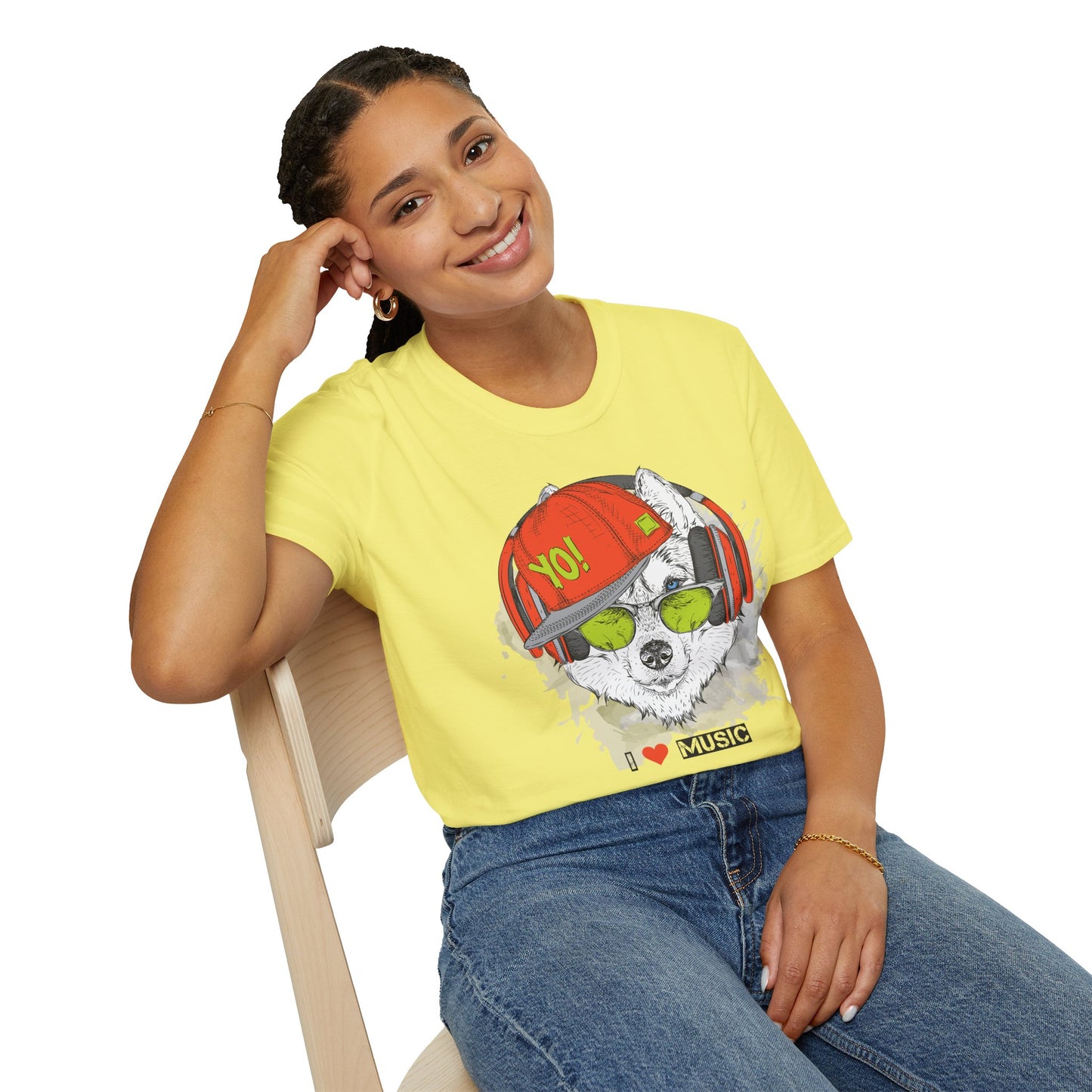 I love Music Animals Shirts, Shirt with Animals, Animals with Headphones Shirt