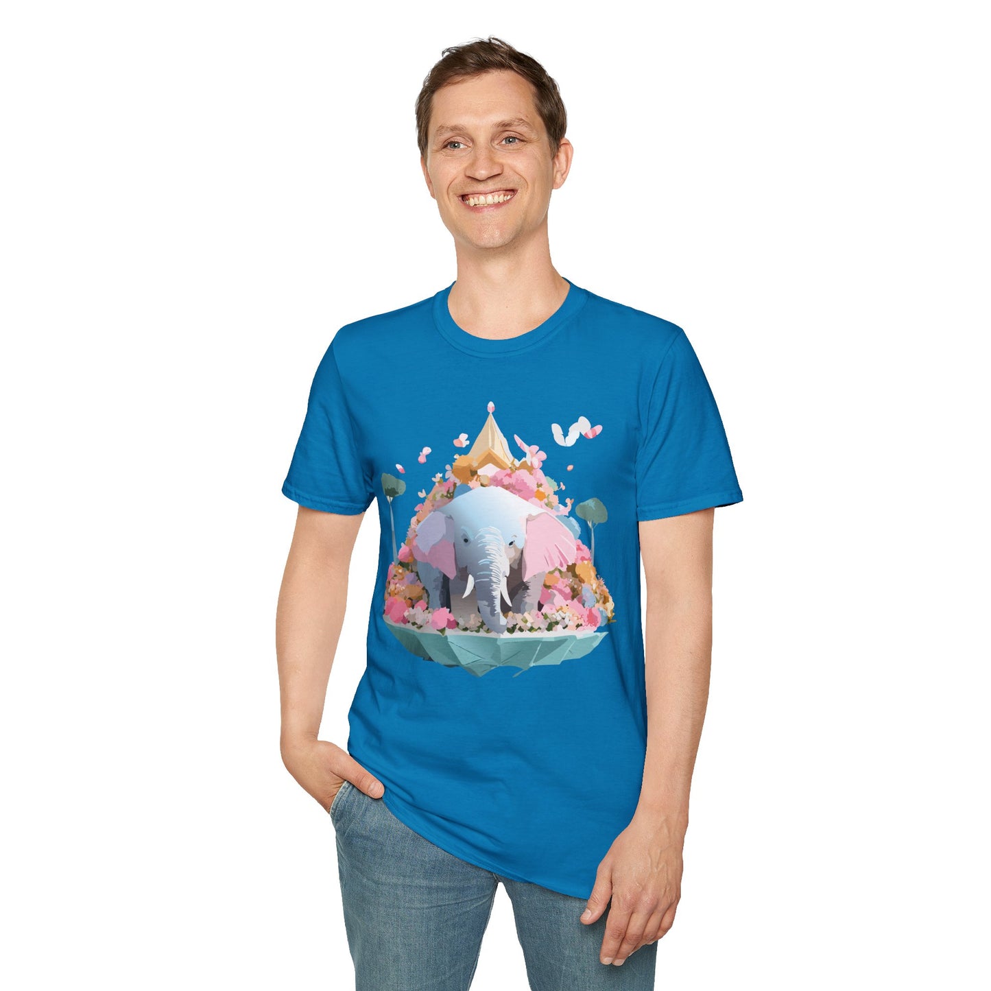 Elephant Shirt, T Shirt with Elephant, Elephant on T Shirt, T Shirt with Animation, Animals Tee Shirt