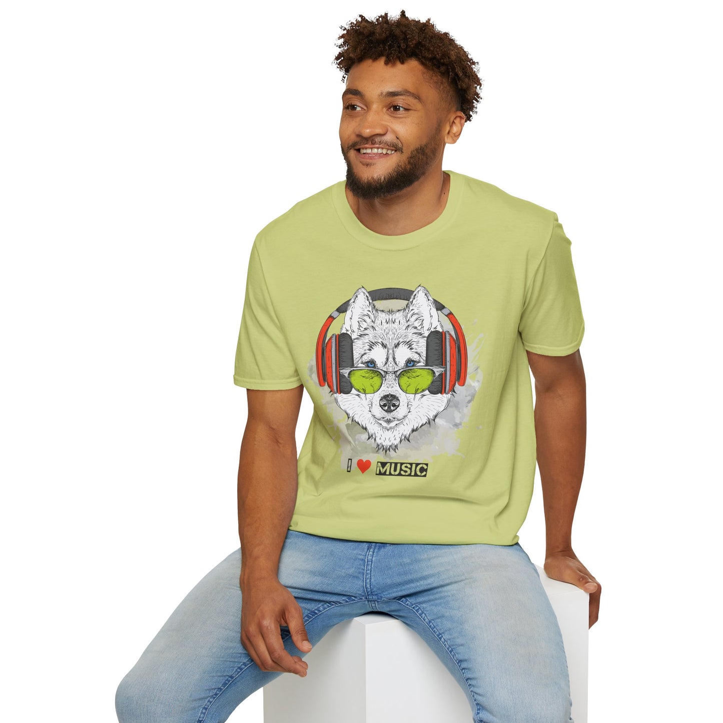 I love Music Animals Shirts, Shirt with Animals, Animals with Headphones Shirt