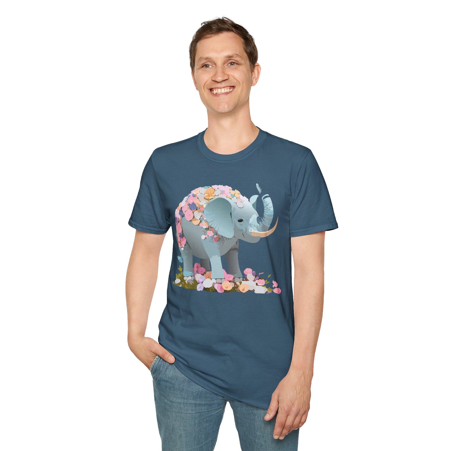 Elephant Shirt, T Shirt with Elephant, Elephant on T Shirt, T Shirt with Animation, Animals Tee Shirt