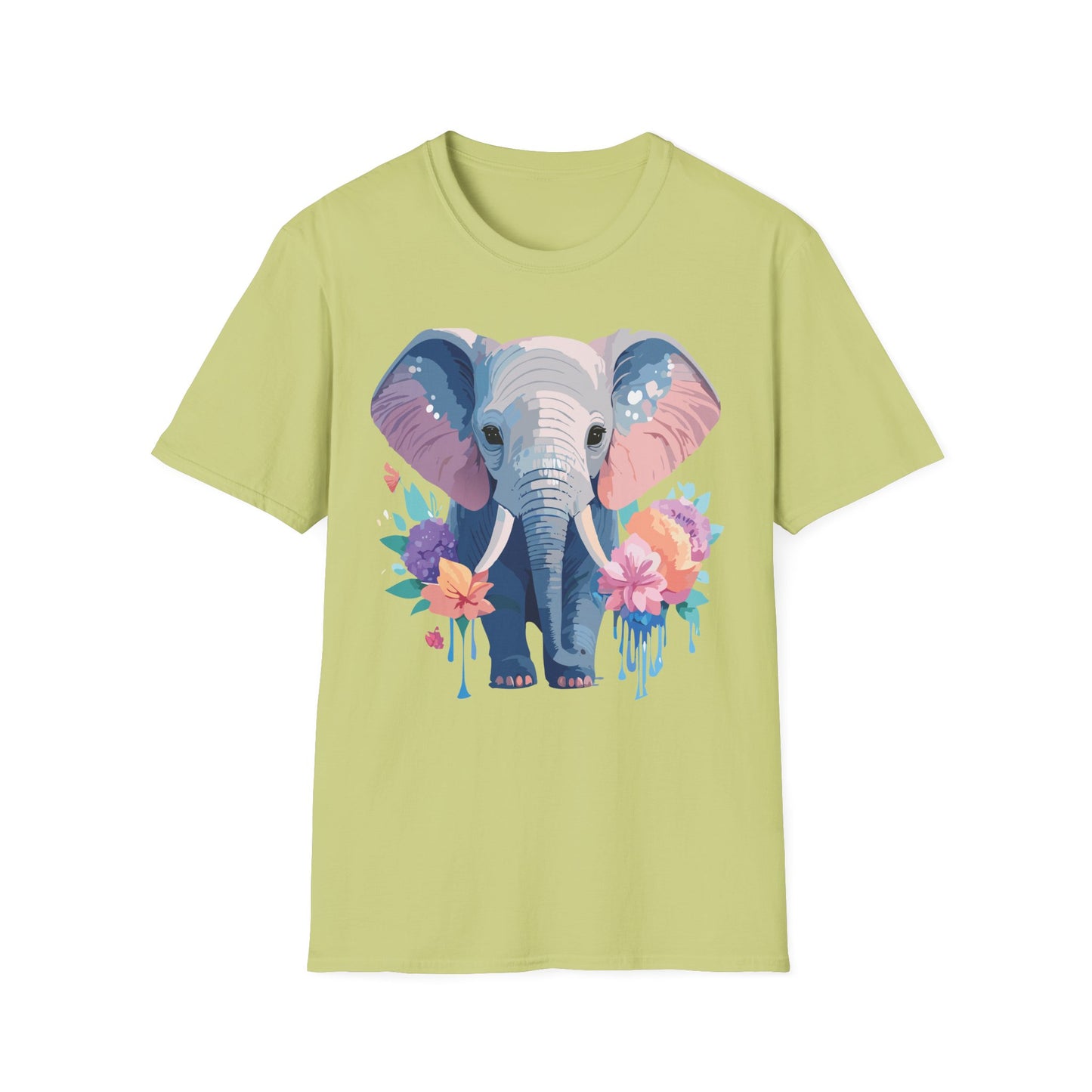 Elephant Shirt, T Shirt with Elephant, Elephant on T Shirt, T Shirt with Animation, Animals Tee Shirt