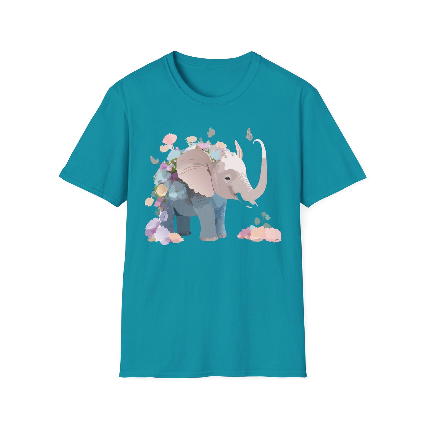 Elephant Shirt, T Shirt with Elephant, Elephant on T Shirt, T Shirt with Animation, Animals Tee Shirt