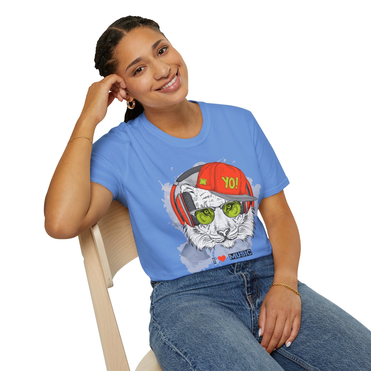I love Music Animals Shirts, Shirt with Animals, Animals with Headphones Shirt