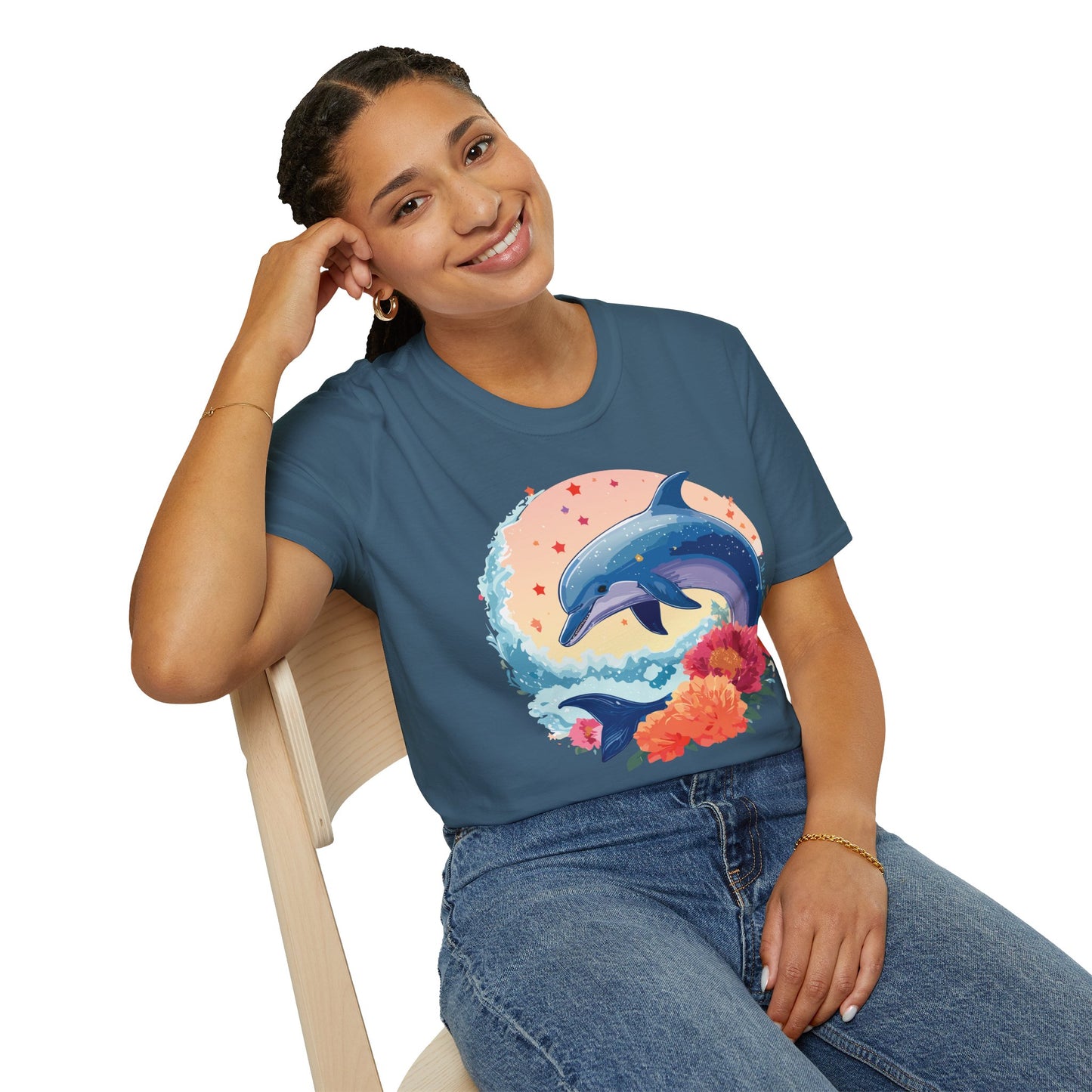 Dolphin Shirts, Shirt with Dolphin, Fish Tee Shirt, Animal Shirt