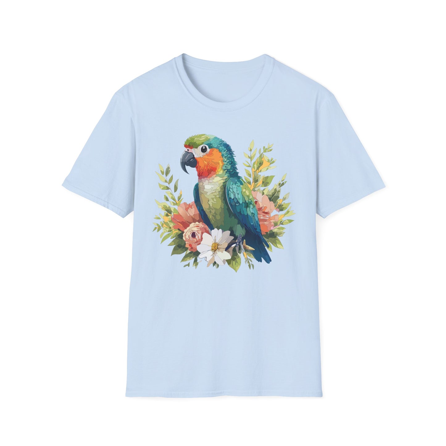 Bird T-Shirt, Floral Bird T Shirt, Shirt with Bird, Shirt with Animal