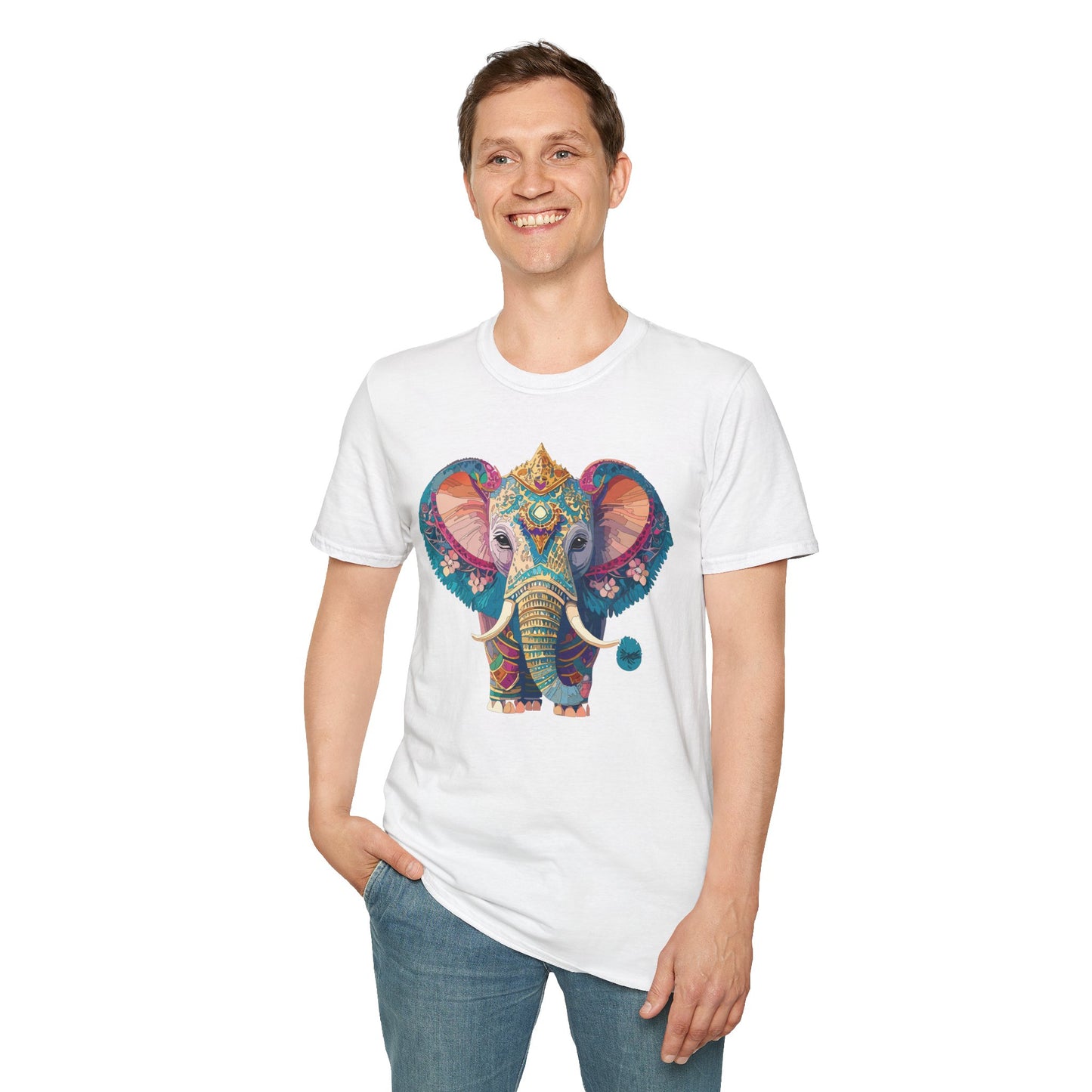 Elephant Shirt, T Shirt with Elephant, Elephant on T Shirt, T Shirt with Animation, Animals Tee Shirt