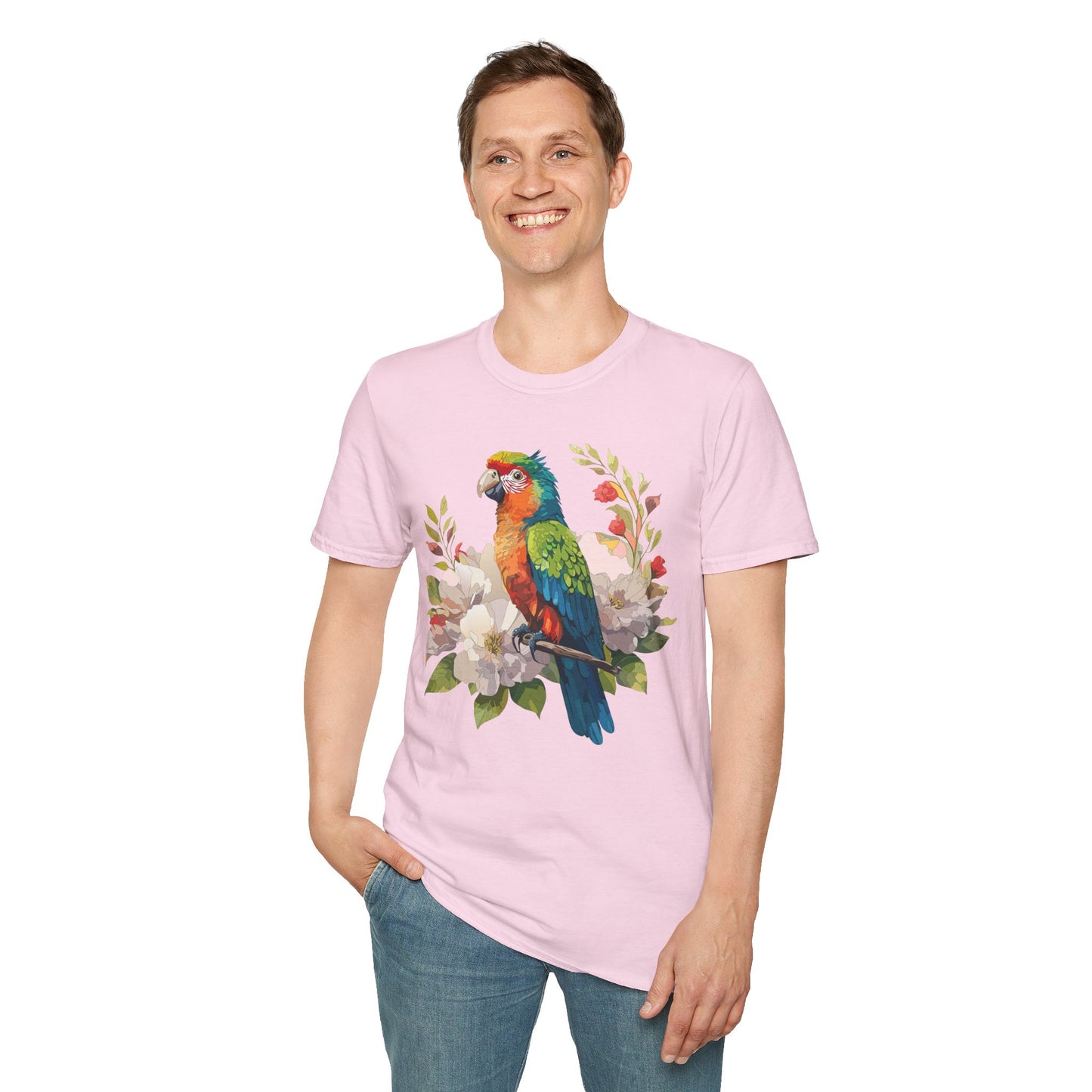 Bird T-Shirt, Floral Bird T Shirt, Shirt with Bird, Shirt with Animal