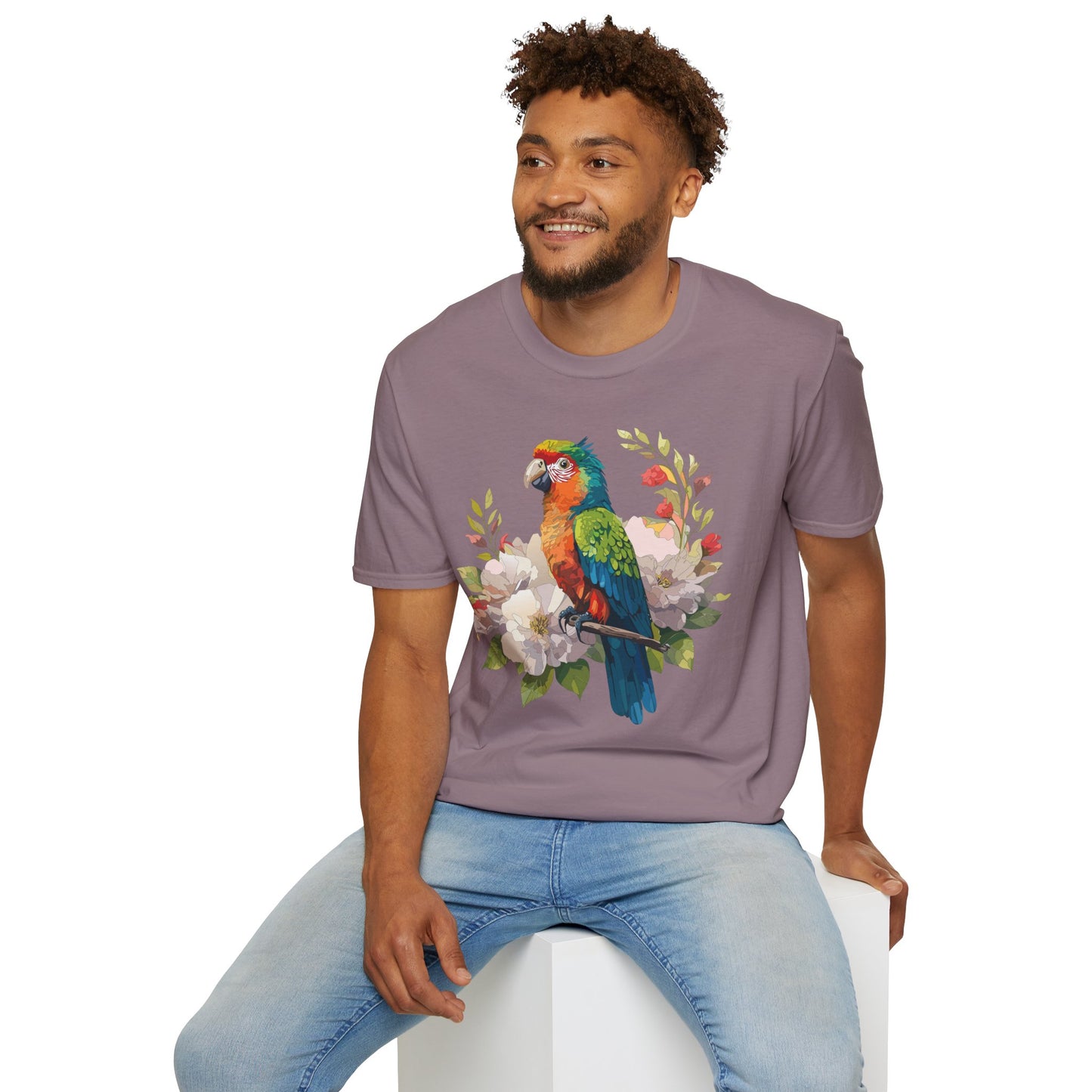 Bird T-Shirt, Floral Bird T Shirt, Shirt with Bird, Shirt with Animal