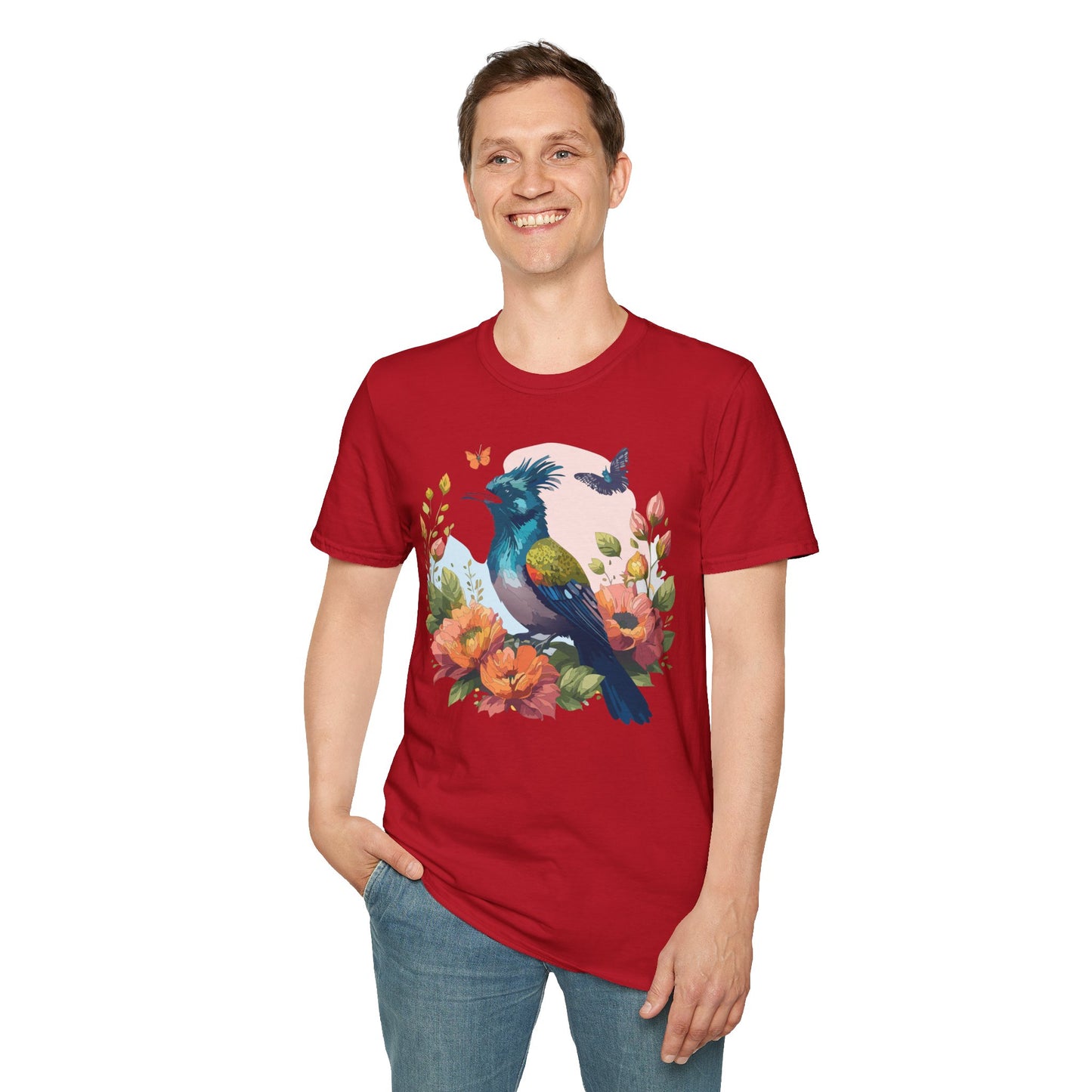 Bird T-Shirt, Floral Bird T Shirt, Shirt with Bird, Shirt with Animal