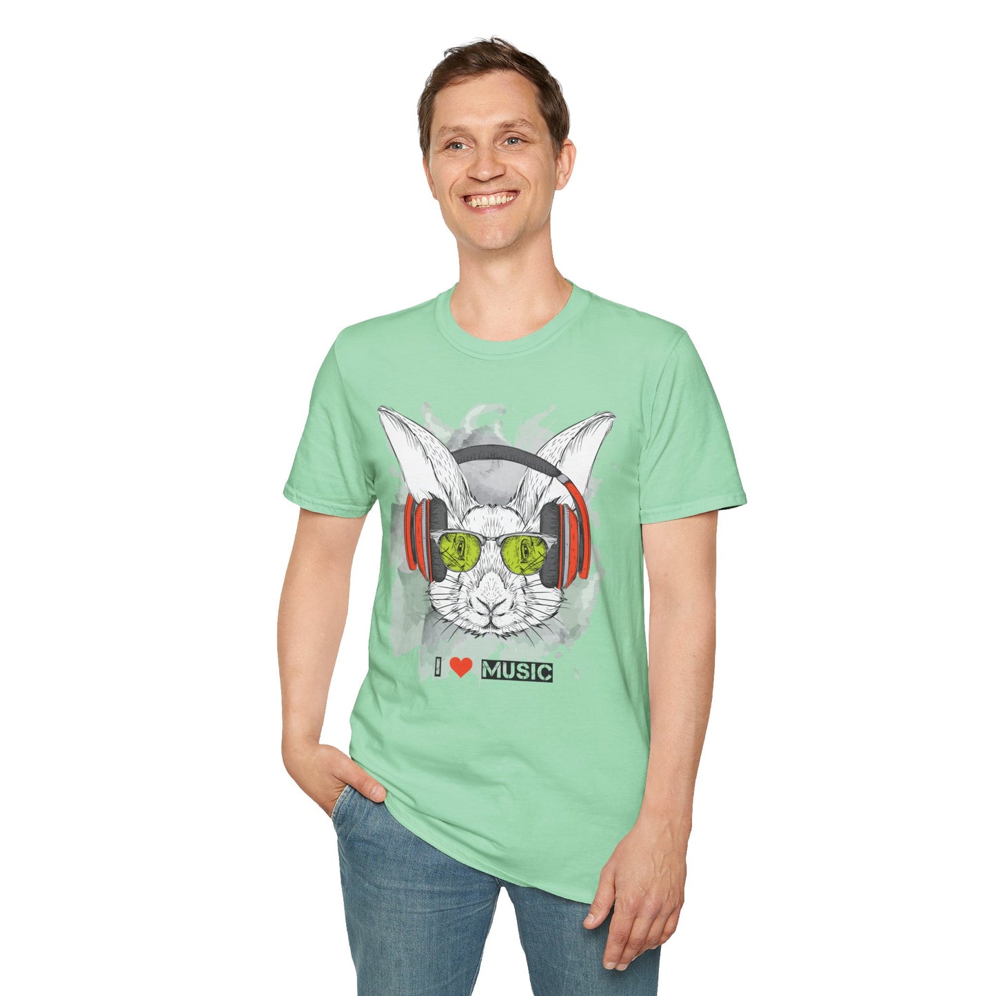 I love Music Animals Shirts, Shirt with Animals, Animals with Headphones Shirt