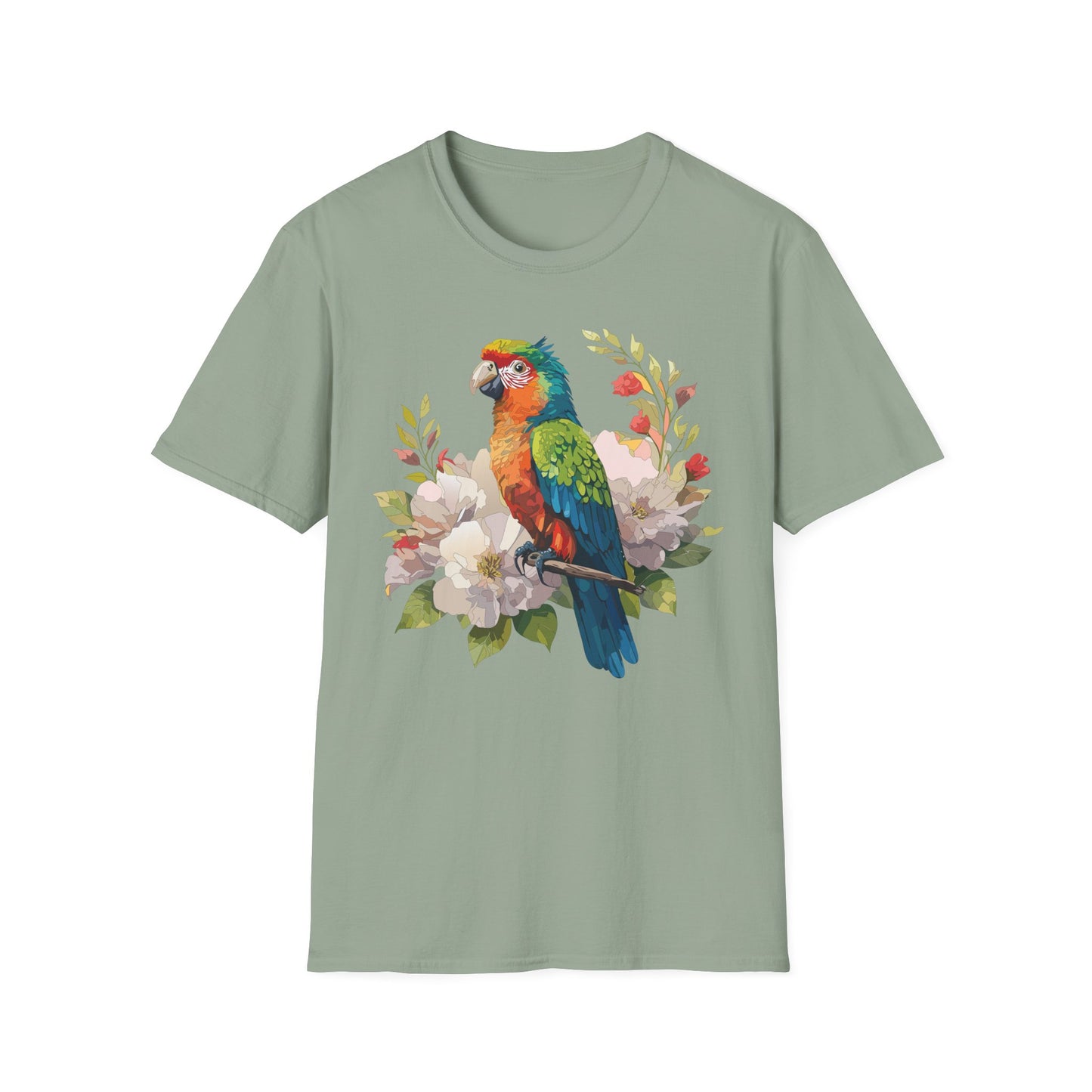 Bird T-Shirt, Floral Bird T Shirt, Shirt with Bird, Shirt with Animal