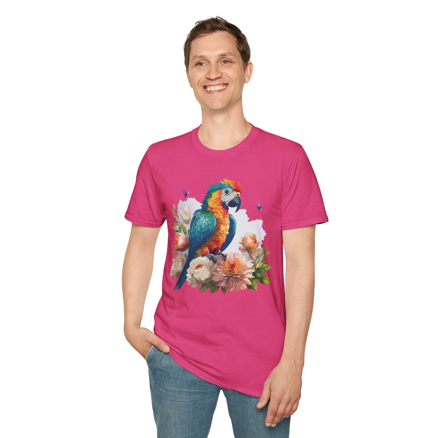 Bird T-Shirt, Floral Bird T Shirt, Shirt with Bird, Shirt with Animal
