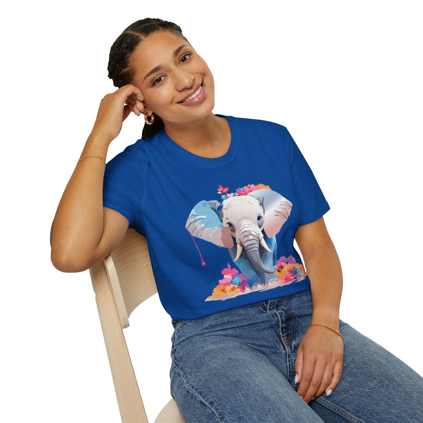 Elephant Shirt, T Shirt with Elephant, Elephant on T Shirt, T Shirt with Animation, Animals Tee Shirt