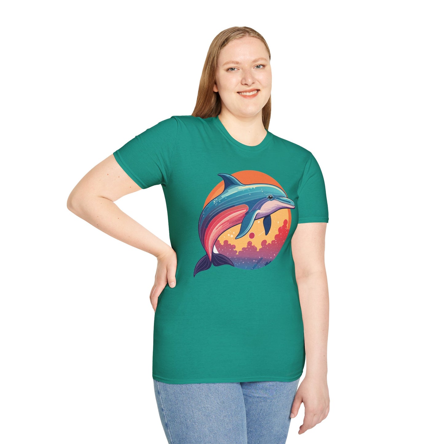 Dolphin Shirts, Shirt with Dolphin, Fish Tee Shirt, Animal Shirt