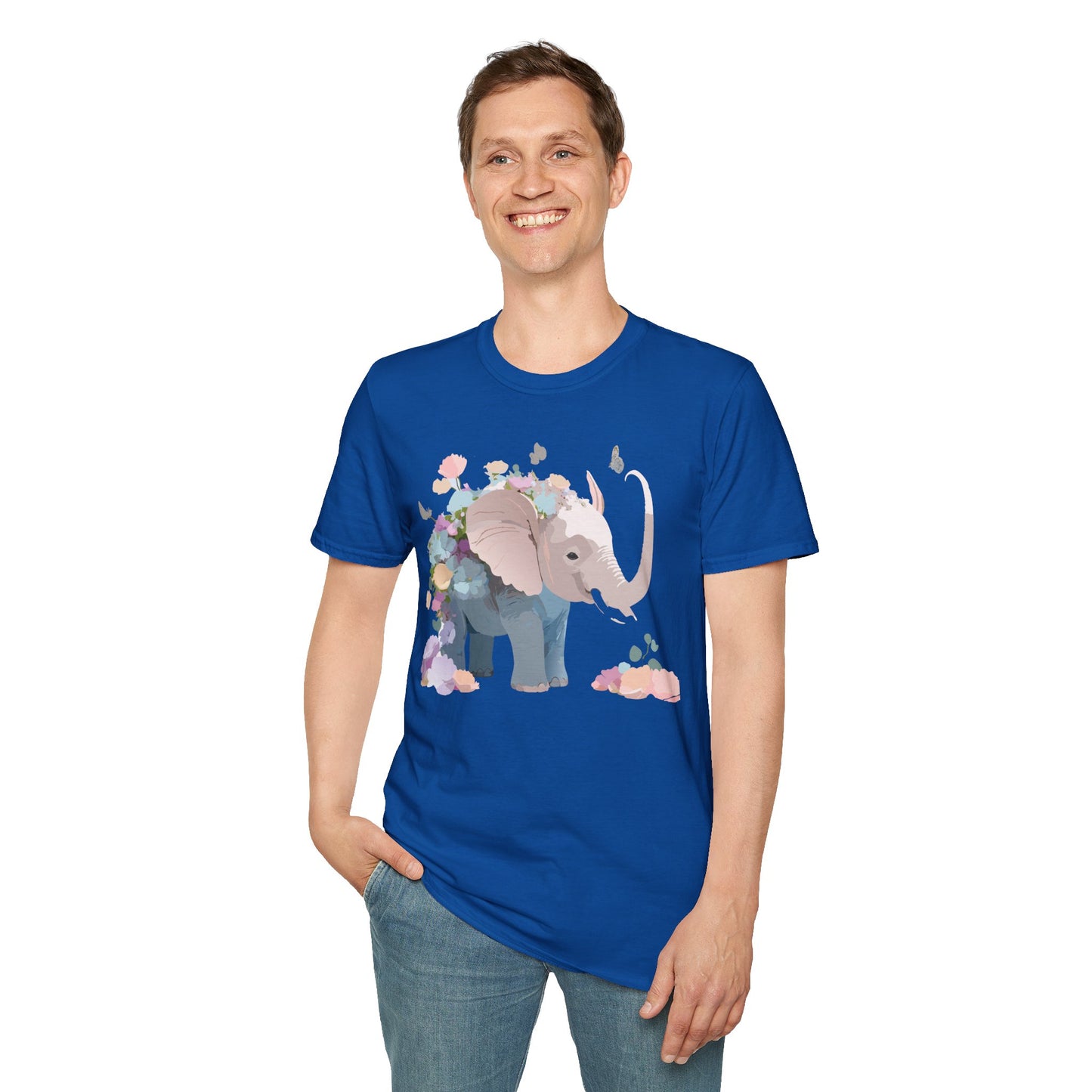 Elephant Shirt, T Shirt with Elephant, Elephant on T Shirt, T Shirt with Animation, Animals Tee Shirt