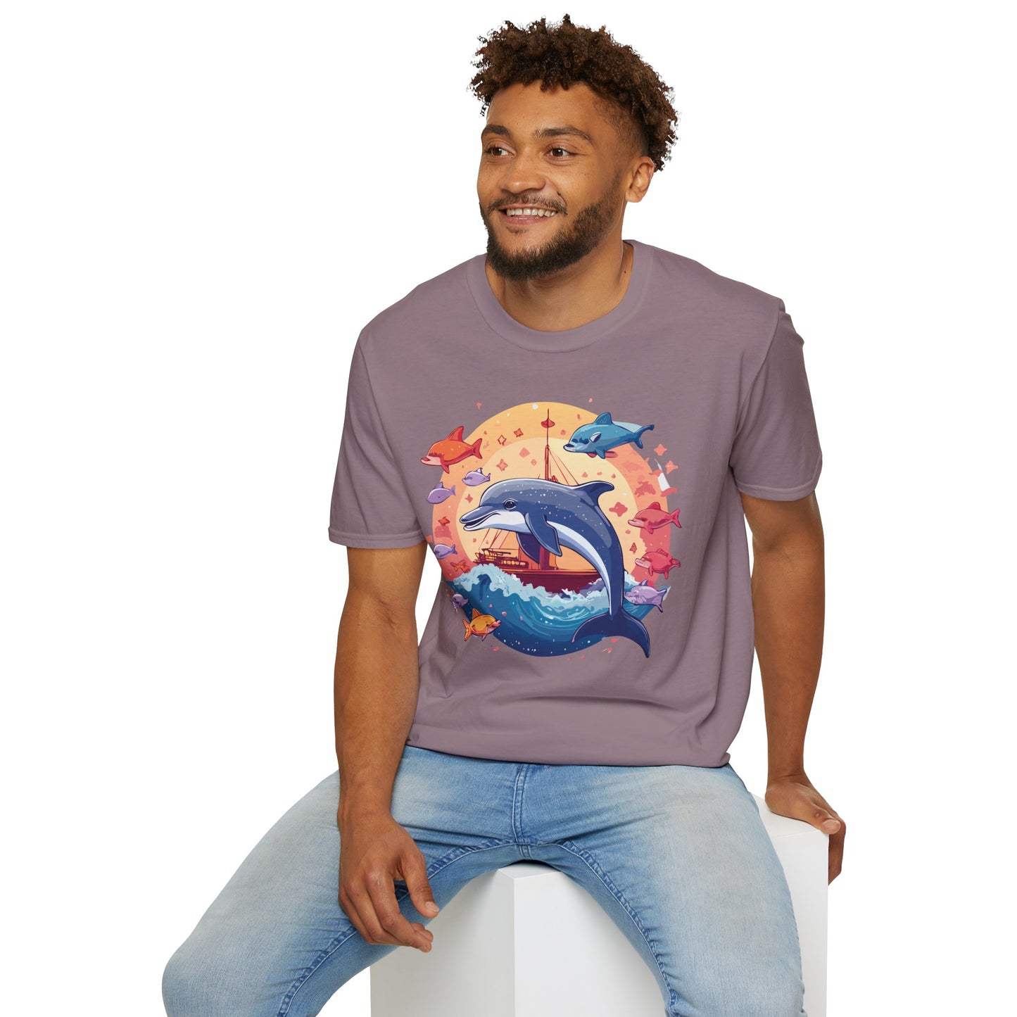 Dolphin Shirts, Shirt with Dolphin, Fish Tee Shirt, Animal Shirt