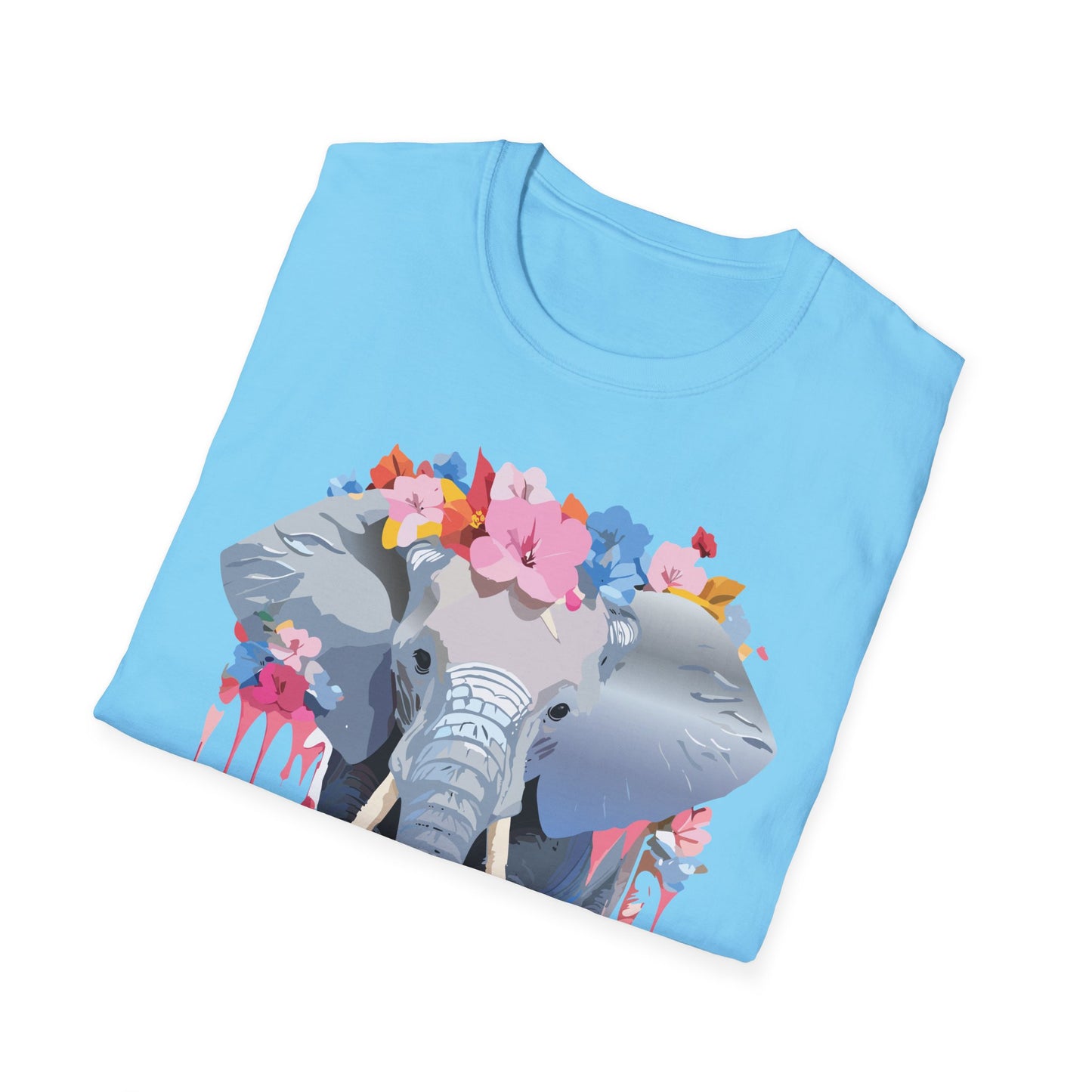 Elephant Shirt, T Shirt with Elephant, Elephant on T Shirt, T Shirt with Animation, Animals Tee Shirt