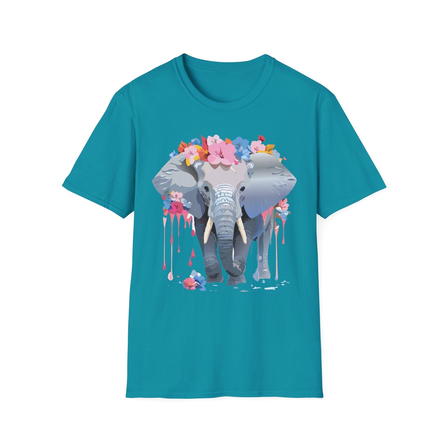 Elephant Shirt, T Shirt with Elephant, Elephant on T Shirt, T Shirt with Animation, Animals Tee Shirt