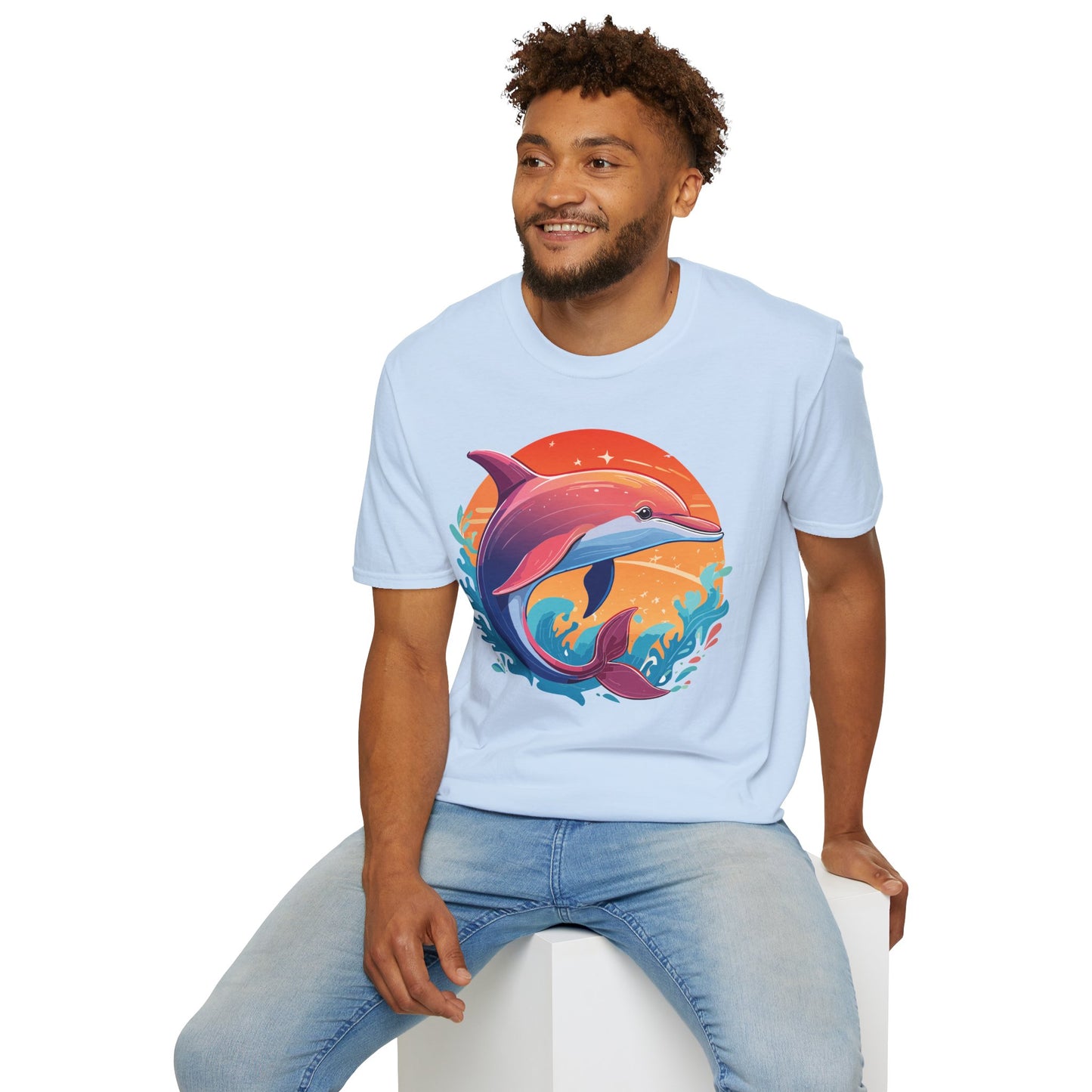 Dolphin Shirts, Shirt with Dolphin, Fish Tee Shirt, Animal Shirt