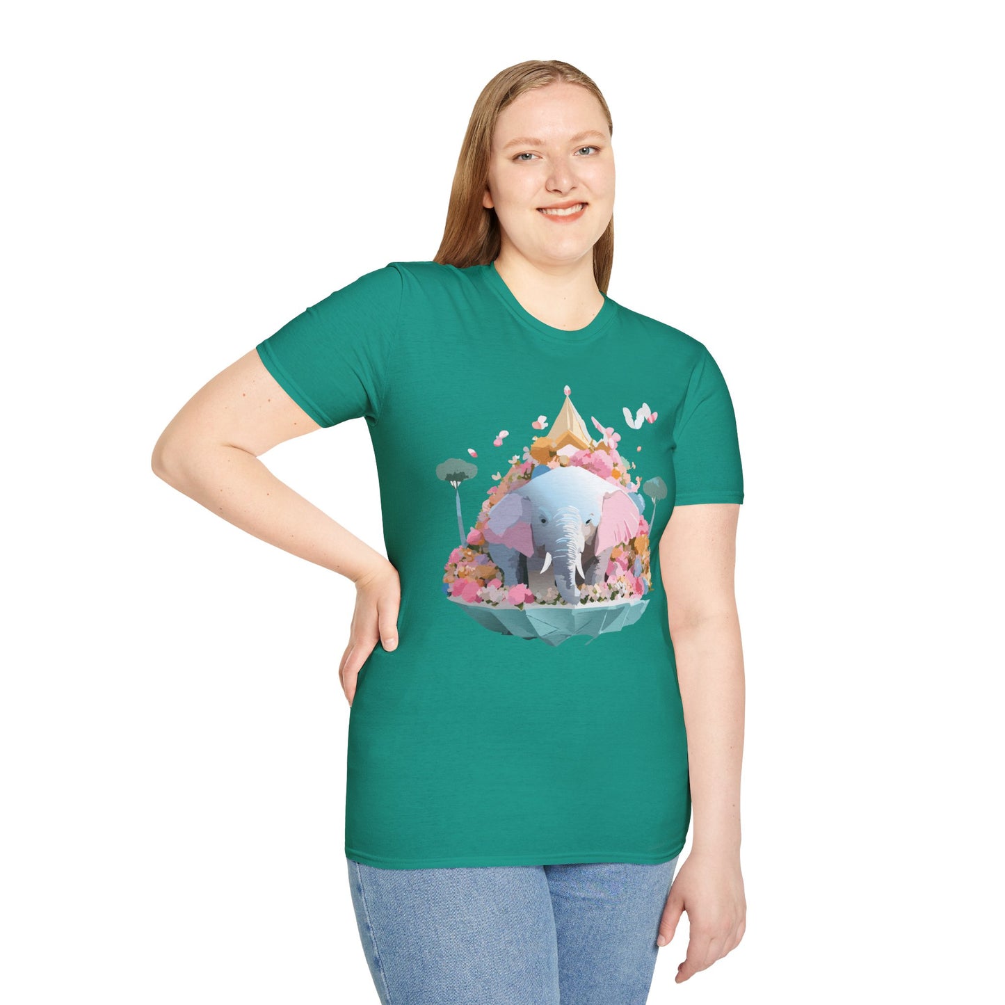 Elephant Shirt, T Shirt with Elephant, Elephant on T Shirt, T Shirt with Animation, Animals Tee Shirt