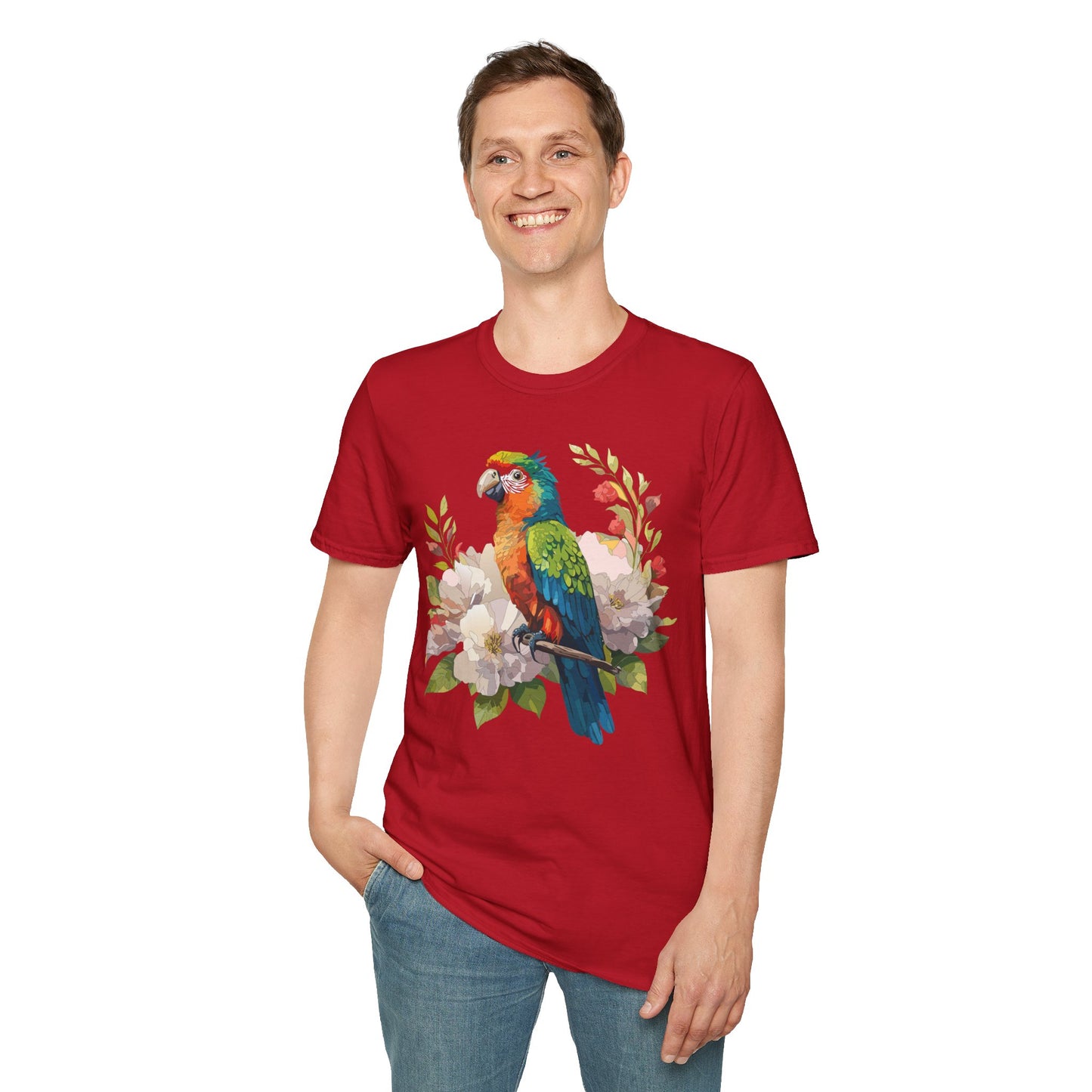 Bird T-Shirt, Floral Bird T Shirt, Shirt with Bird, Shirt with Animal