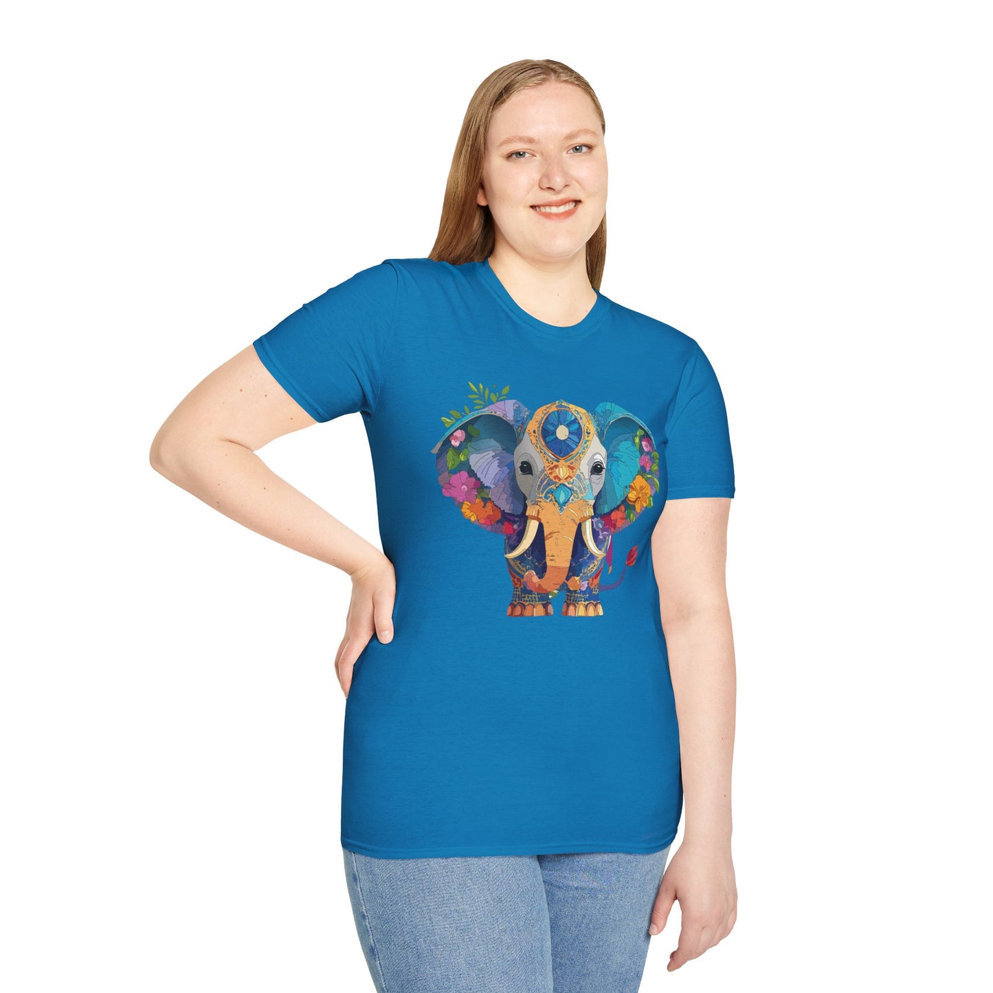Elephant Shirt, T Shirt with Elephant, Elephant on T Shirt, T Shirt with Animation, Animals Tee Shirt